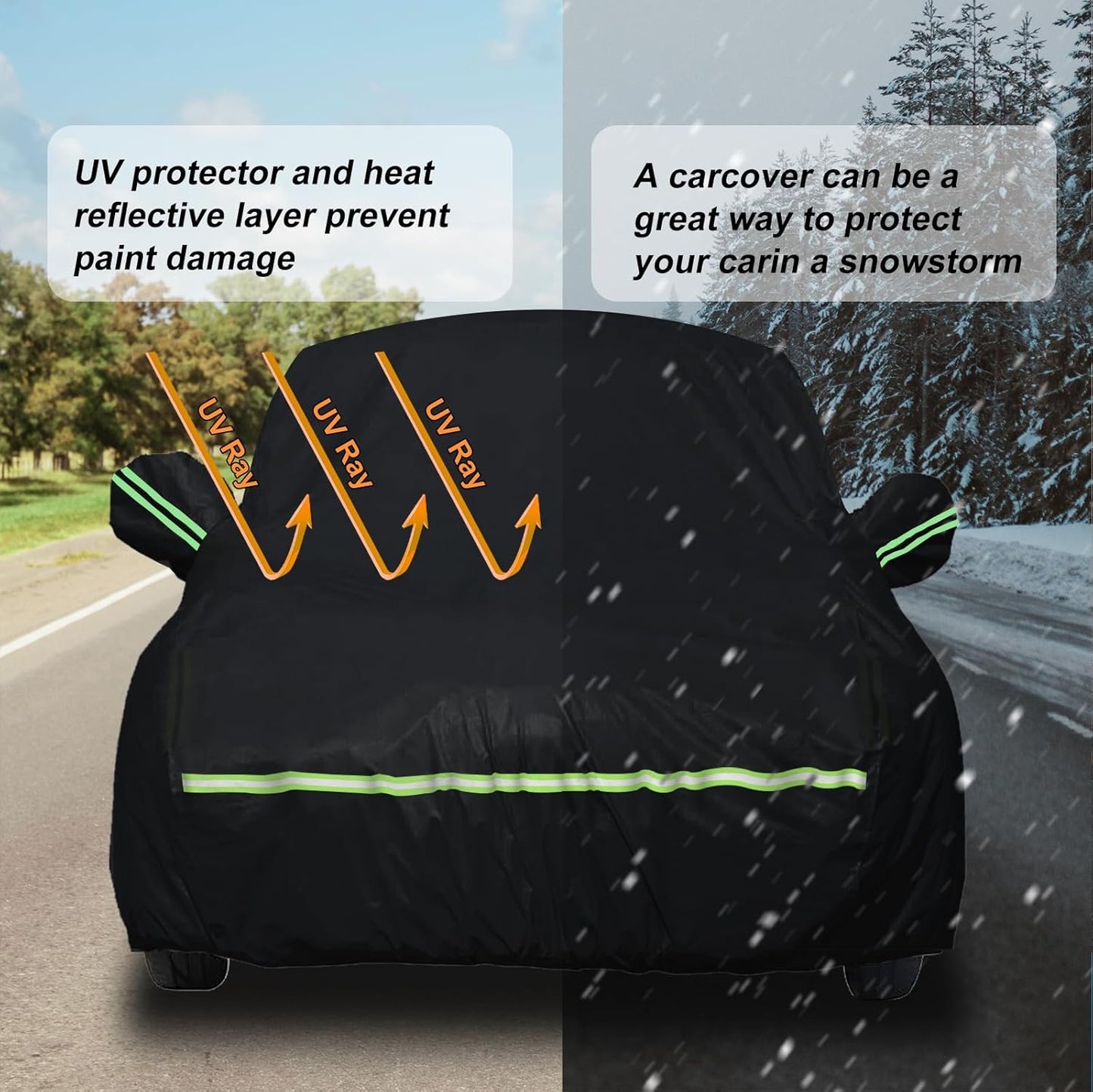 Waterproof Car Covers for 2020-2024 Land Rover Defender 90 2-Door (Black) Custom Heavy Duty Waterproof All Weather Protection Outdoor