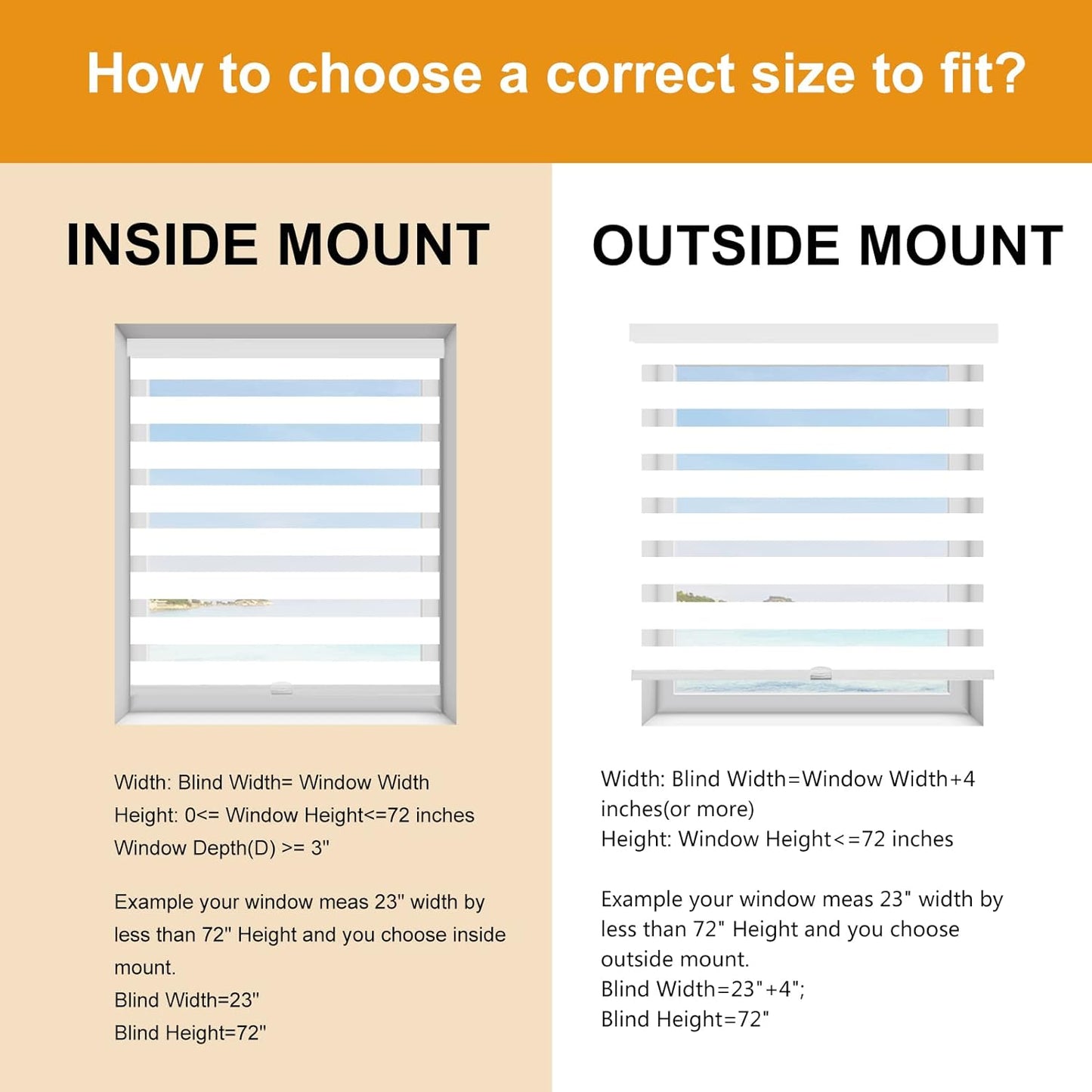 Persilux Cordless Zebra Blinds for Windows Free-Stop Window Shades (33" W X 64" H, White) Dual Layer Light Control for Day and Night, Light Filtering Sheer Shades for Home, Bedroom, Easy to Install