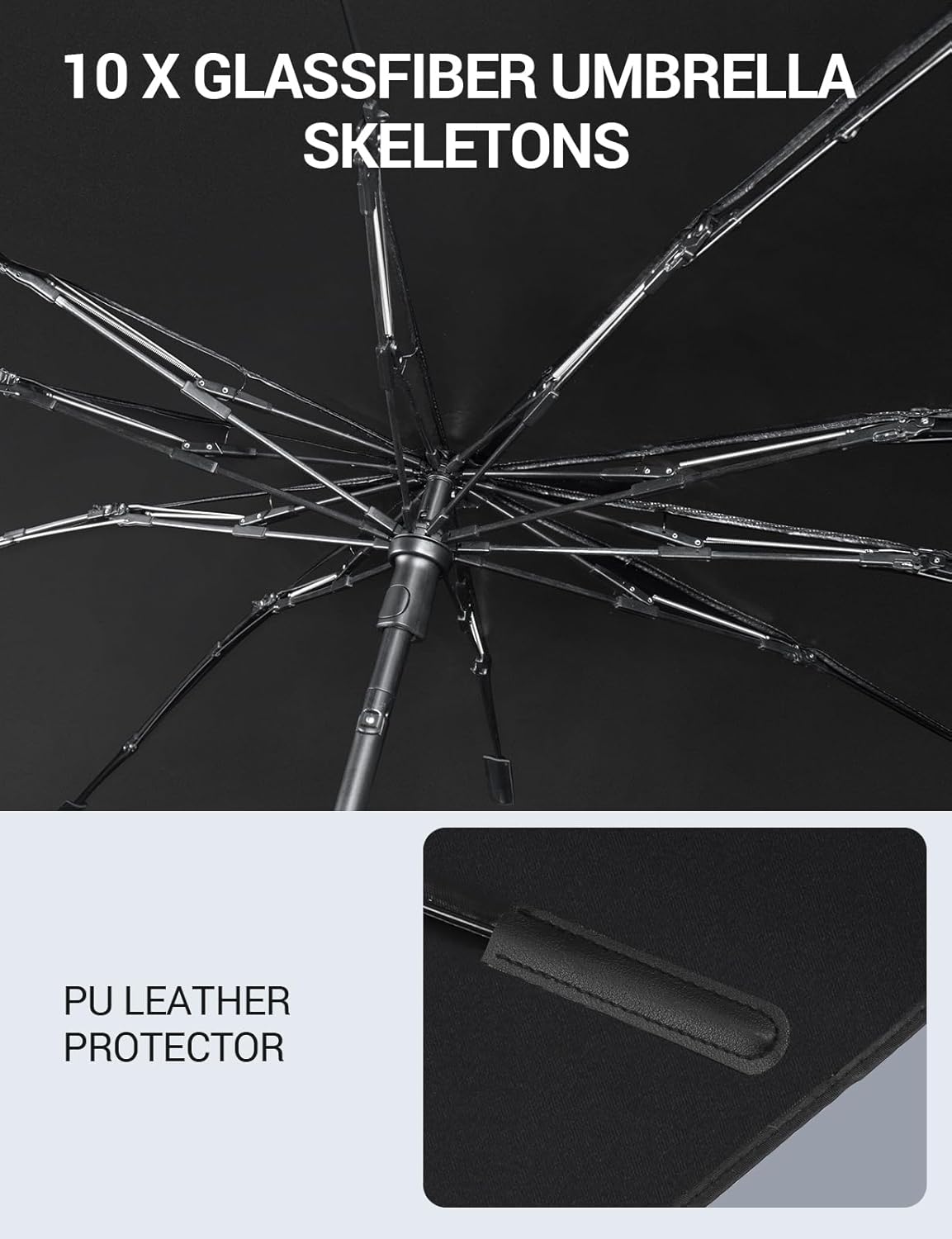 Proadsy Windshield Sun Shade Umbrella for Acura MDX 2022-2025 2026 Foldable Car Umbrella Sunshade with Soft TPU Handle Spring Structure Crystal Cooling Material Protect Car from Rays & Heat