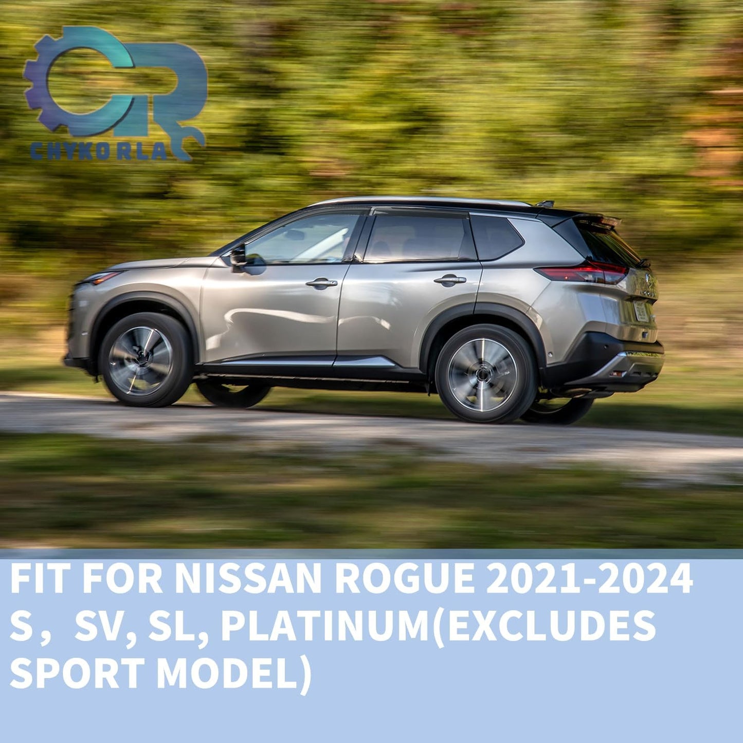 Window Rain Guards Fit for 2021-2025 Nissan Rogue S, SV, SL, Platinum, 4-Piece Acrylic Set with 3M Tape 2.5mm Thick Highway Wind Noise Reduction Exterior Car Accessories 2022 2023 2024