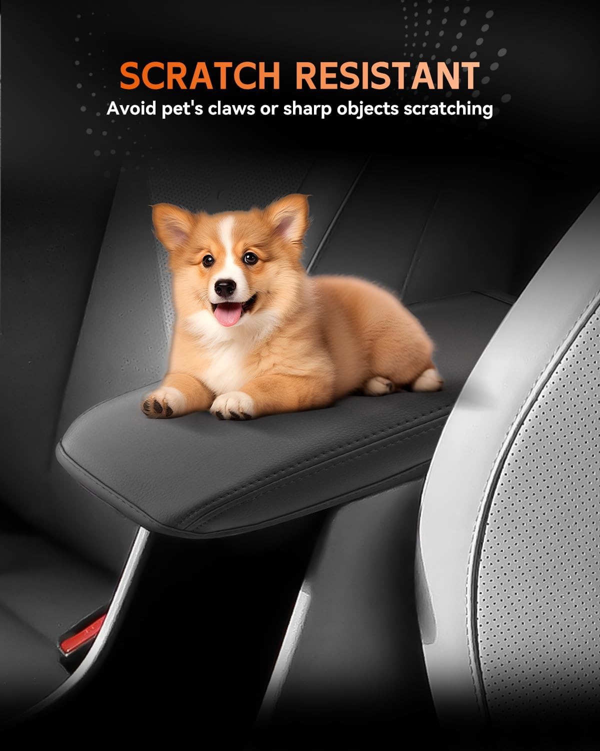 CDEFG for 2024-2025 Hyundai Kona Center Console Cover Armrest Cover for Kona (SE, SEL, SEL Convenience, N Line S, N Line, Limited) Accessories Console Arm Rest Protector