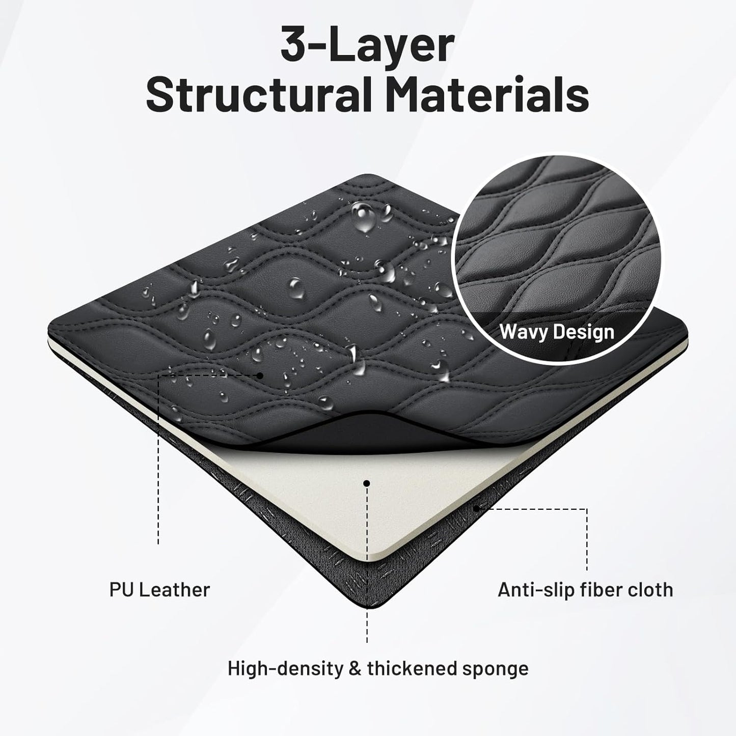 Autorder Center Console Cover for 2022-2025 2026 Hyundai Santa Cruz Accessories Armrest Cushion Cover with Pockets Storage Bag Nappa Leather Middle Console Covers Anti-Scratch Cushion Pad