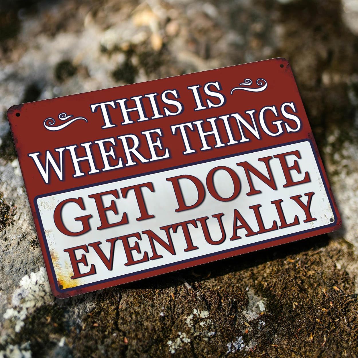 Funny Metal Garage Signs For Men Shop Sign Garage Wall Decor Dad Garage Tin Sign Vintage This Is Where Things Get Done Eventually Sign Mechanic Work Shop Accessories Man Cave Signs Office Decor