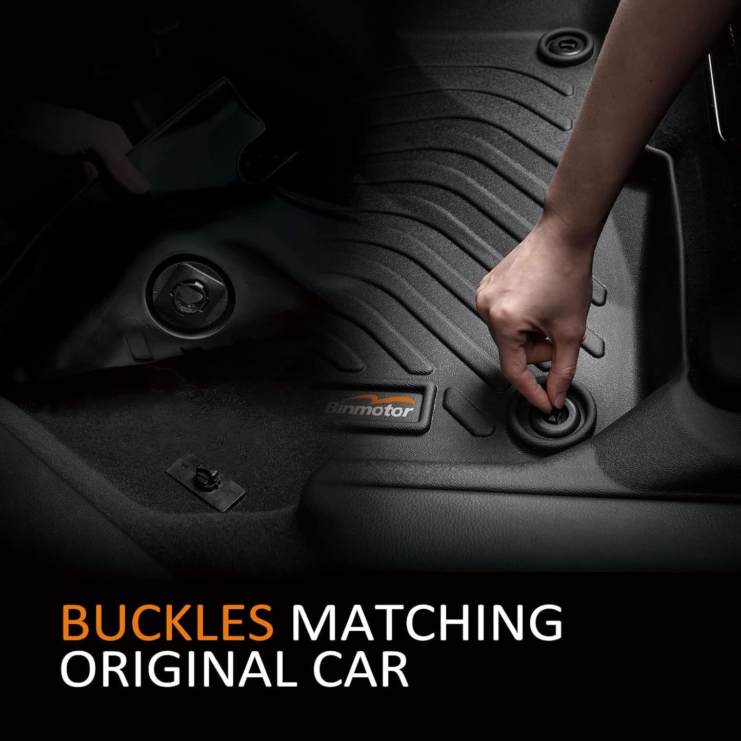 Binmotor-All Weather Car Floor Mats Cargo Liner Set for Audi Q3 2019-2025, TPE Car Mats Cargo Trunk Mat Rubber Liners for Audi Q3 Accessories