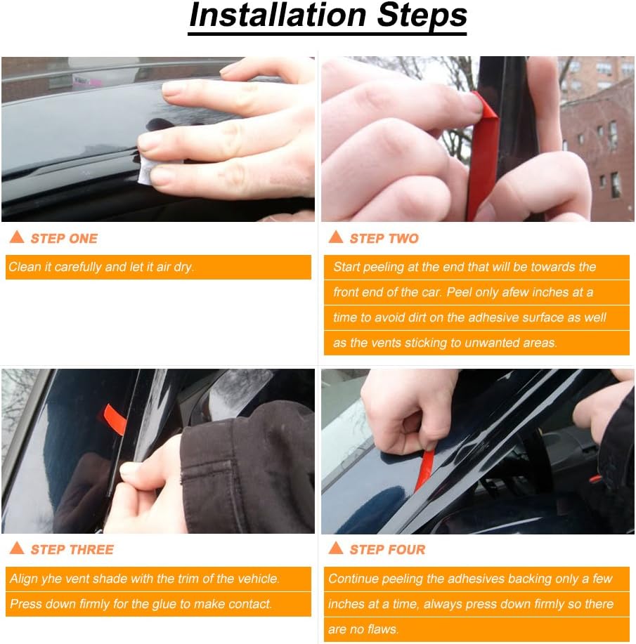 Wind Deflector Compatible with 1997-2001 Honda CRV Smoke Sun/Rain Guards Window Visors 94113