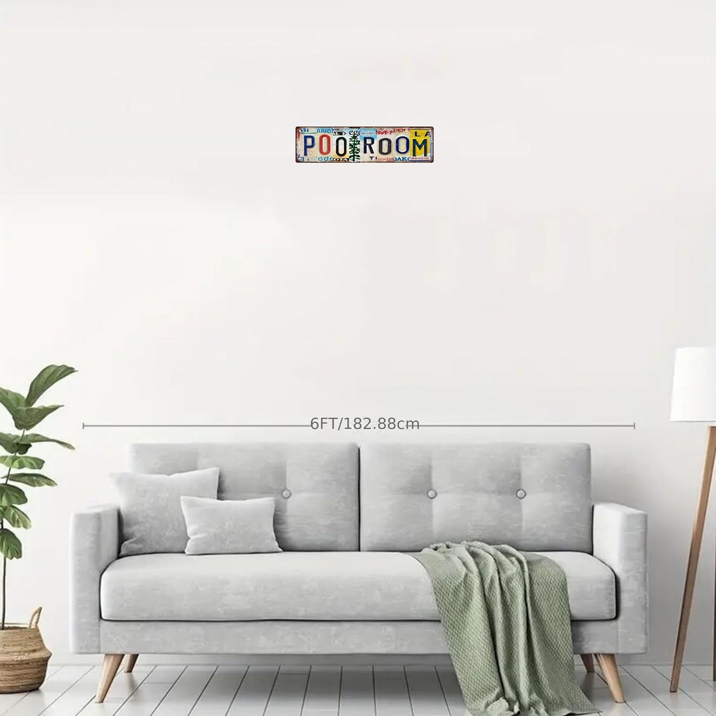 POO ROOM Vintage Metal Tin Street Sign Bar Cafe Garage Cave Home Room Wall Bathroom Farmhouse Garden Porch Patio Decor, 16 x 4 Inch