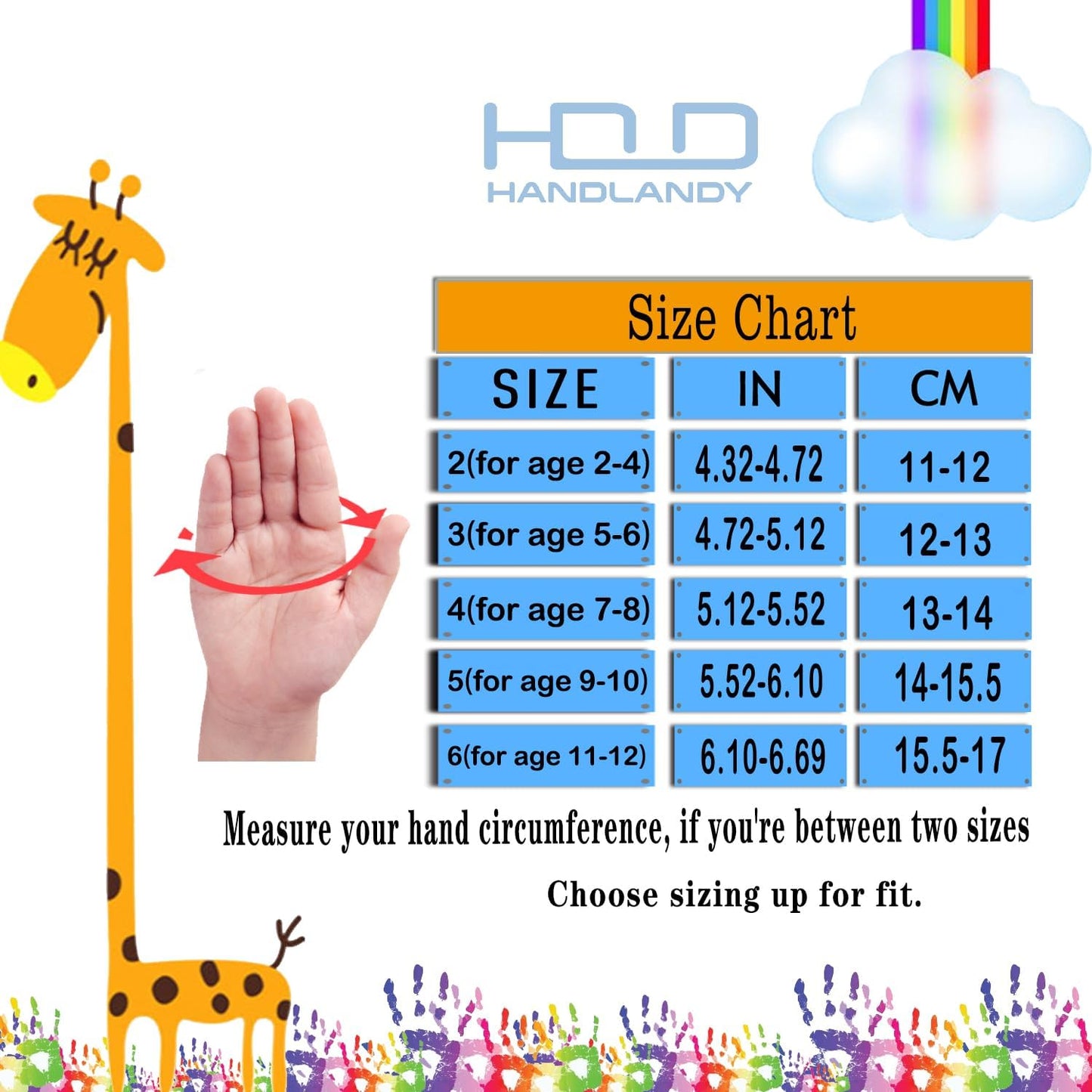 HANDLANDY 2 Pairs Kids Gardening Gripper Gloves, Foam Rubber Coated Children Toddler Garden Yard Work Outdoor Playing Gloves for Girls Boys (Size M)