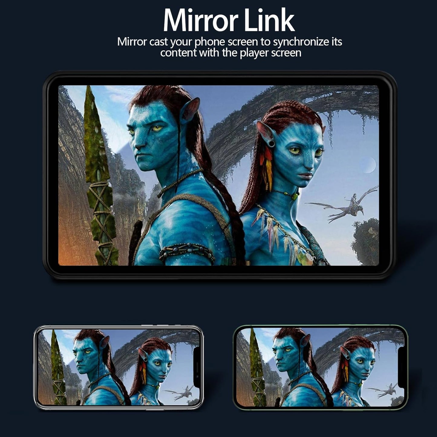 Wireless Double Din Car Stereo Compatible with Apple CarPlay and Android Auto,7" HD Portable Bluetooth CarPlay Touch Screen for Car,with Car Play Dash Mount and Backup Camera