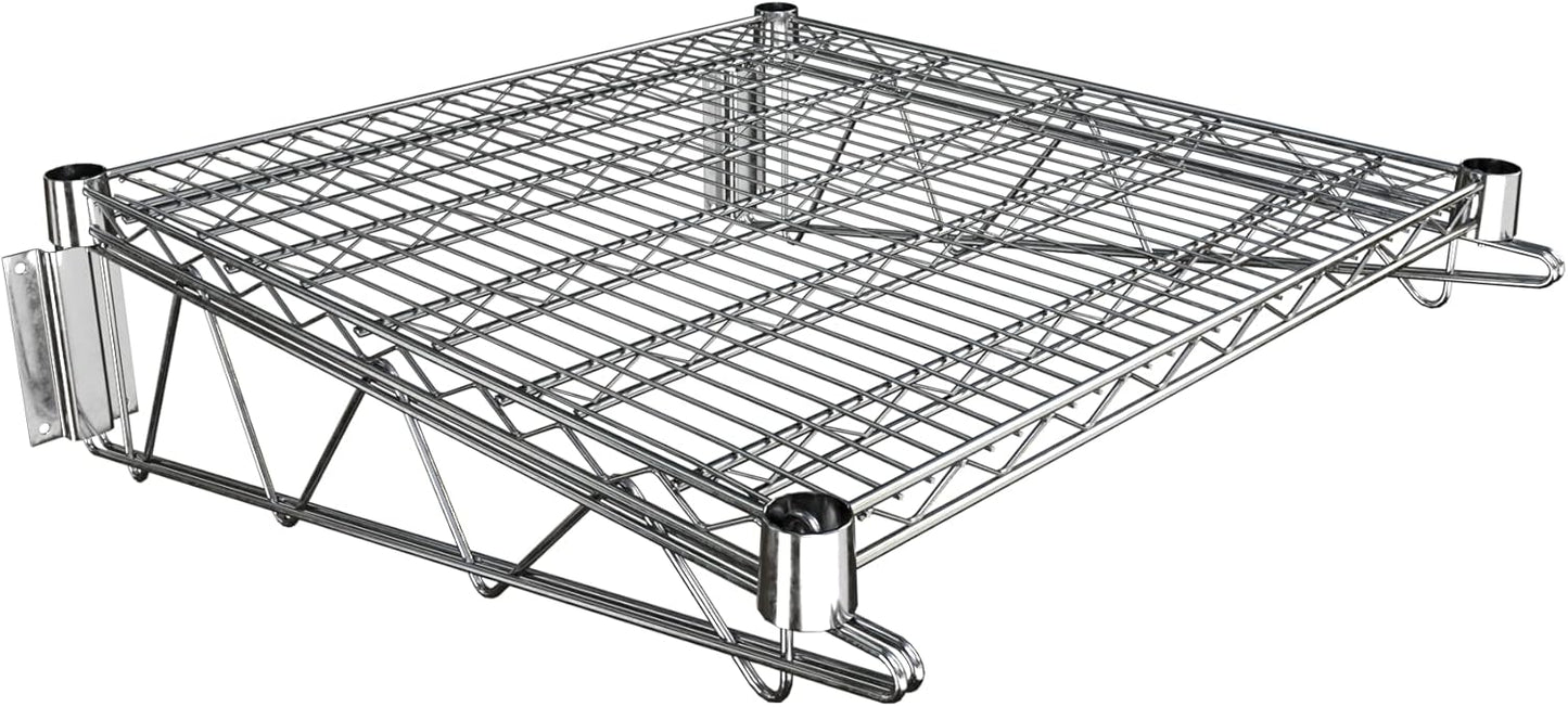 24" x 24" Chrome Wire Wall Mount Shelf