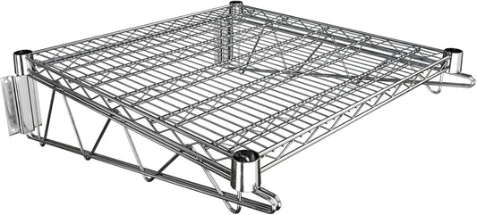 24" x 24" Chrome Wire Wall Mount Shelf