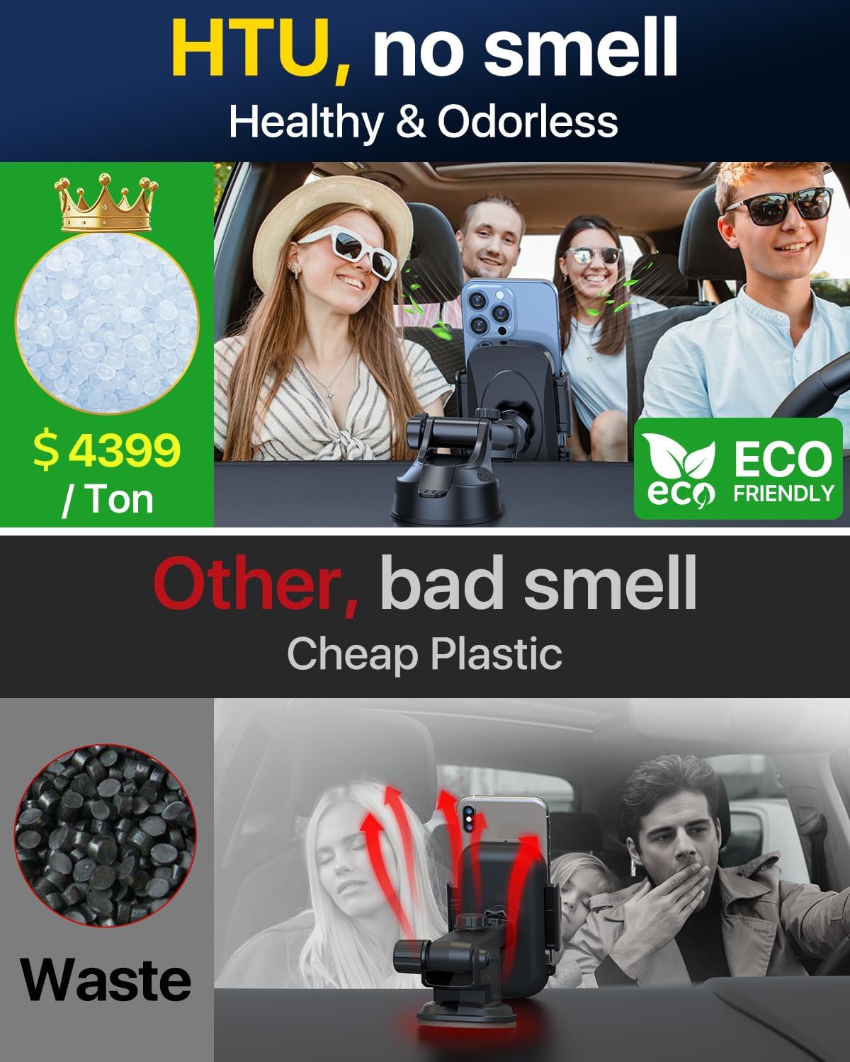 2025 Ultimate Car Phone Holder【80+LBS Strongest Suction & Military-Grade】 Universal Cell Phone Holder Truck Car Mount for Dashboard Windshield Air Vent for iPhone 16 Pro Max 15 Samsung 2pcs,Black