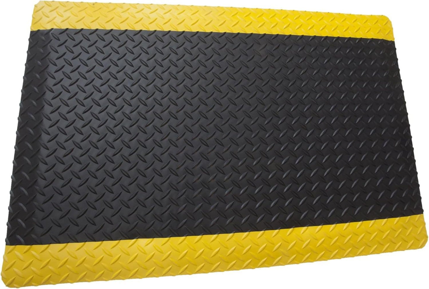 Rhino Mats, American Classic Diamond Anti-Fatigue Mats, Industrial Ergonomic Comfort Standing Mat for Work, Home, Garage, Office, Kitchen or Anywhere (Black/Yellow 9/16" Thick, 3 FT. x 7 FT.)