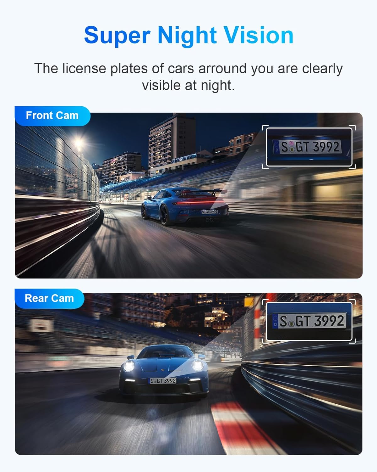 Dash Cam Front and Rear, 2.5K+1080P Dual Dash Camera for Cars, 2’’ Display Mini Car Camera, G-Sensor Dashcam, Night Vision, 24H Parking Mode, Loop Recording, 170°Wide Angle, 64GB Card Included, Black