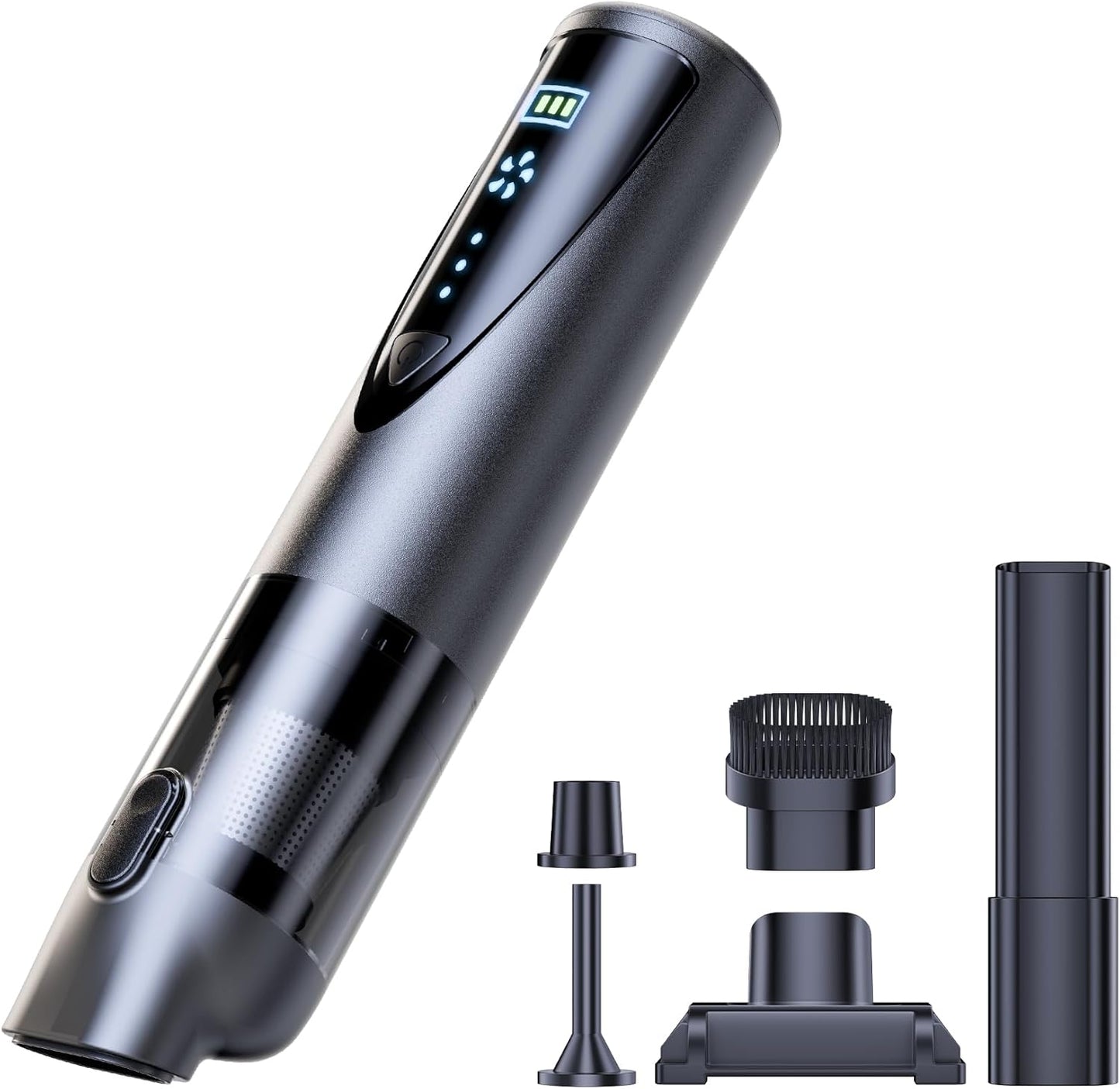 Rendoo Cordless Car Vacuum Cleaner - Portable Handheld Vacuum with Strong Suction, Wet/Dry Mini Vacuum for Car Detailing, Rechargeable Auto Vacuum with Detailing Kit