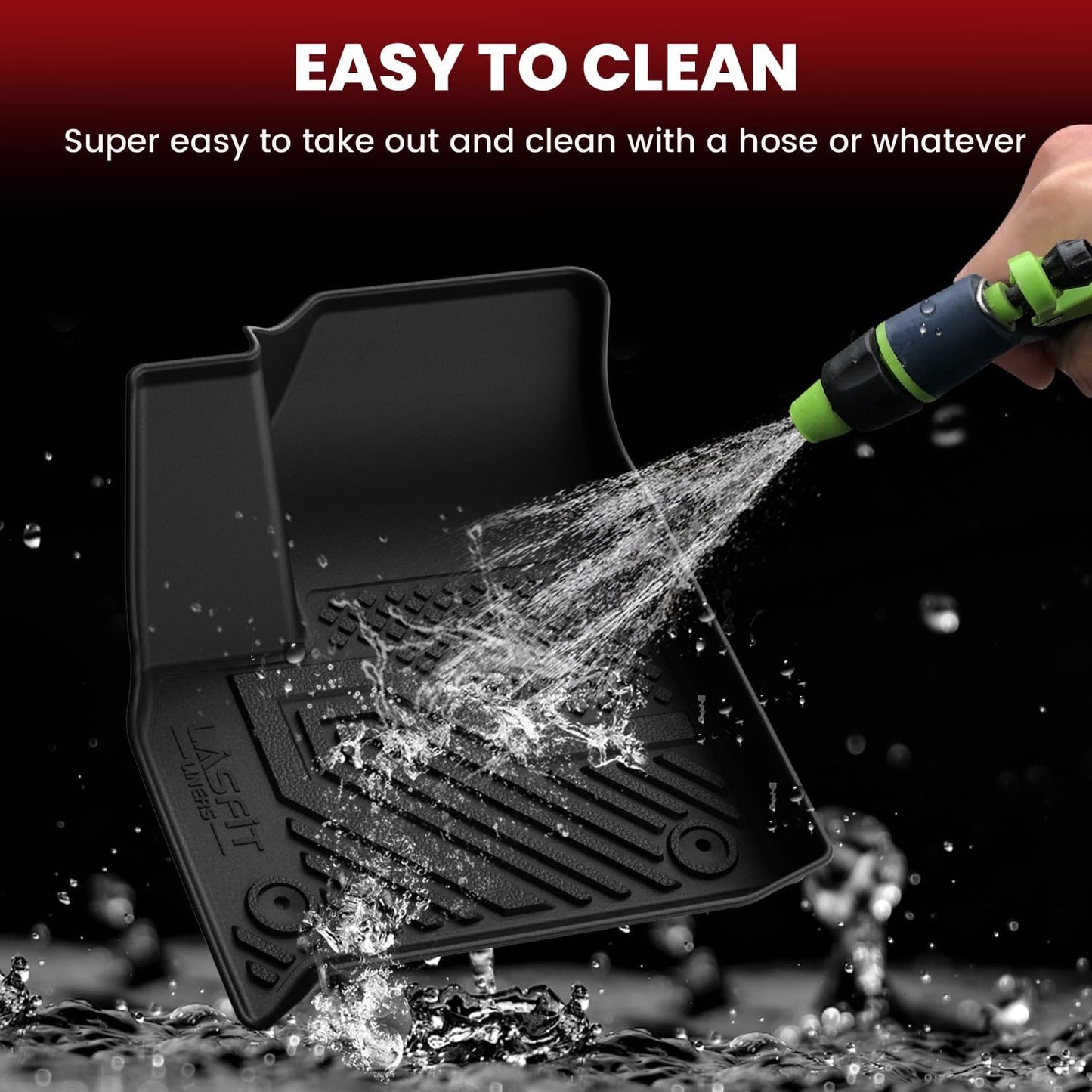 LASFIT Floor Mats & Cargo Liner for Chevrolet Chevy Traverse 2018-2023/Traverse Limited 2024 7 Seats (Fit 2nd Row Bucket Seats), All Weather TPE Automotive Custom Fit 3 Rows Car Floor Mats Full Set