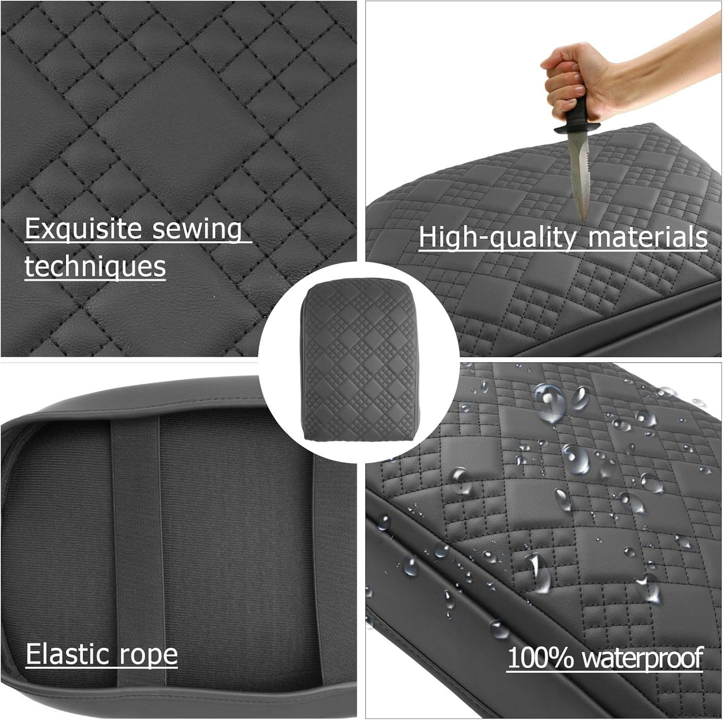 2025 2026 Traverse Center Console Cover Compatible with 2024 2025 2026 Chevrolet Traverse Accessories 2025 Traverse LT/RS/Z71/High Country Armrest Console Cover (Thick Black)