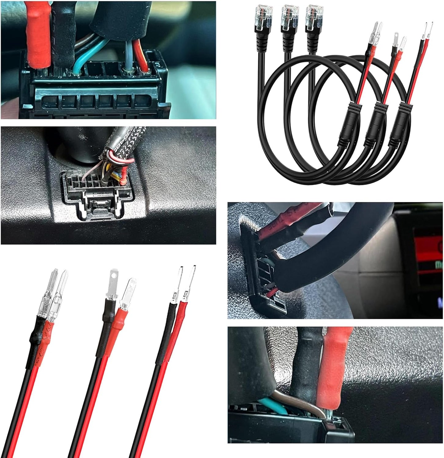 Radar Detector Mount,Rearview Mirror Rod Radar Mounting Bracket+Rearview Mirror Hard Wire Power Cord kit16,with Inline Fuse (for Uniden Radar Detector)