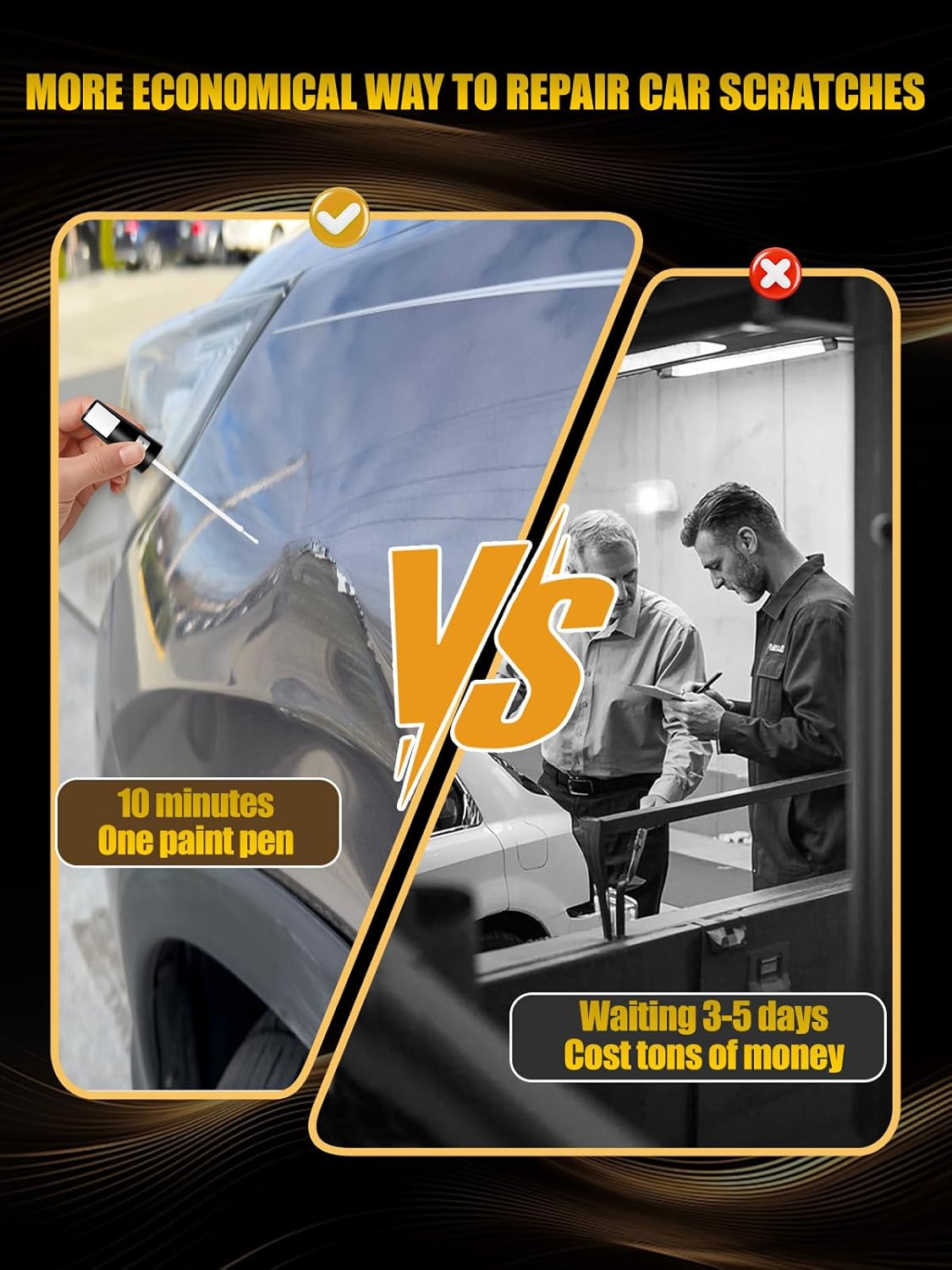 (992/7992) Selenite Gray Metallic Touch Up Paint Compatible with Mercedes-Benz, Exact Match Car Paint Pen Automotive Scratch Repair Remover Kit Quick & Easy Solution for Vehile Chips and Nicks