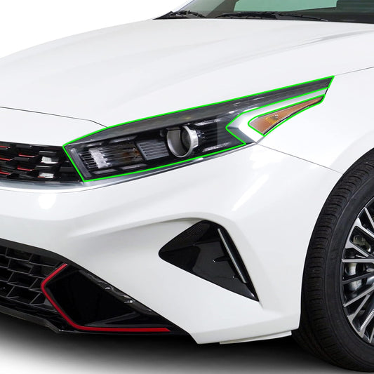 BOGAR TECH DESIGNS Full Headlight Head Light Tint Kit Compatible with Kia Forte 2022-2024, Clear Bra