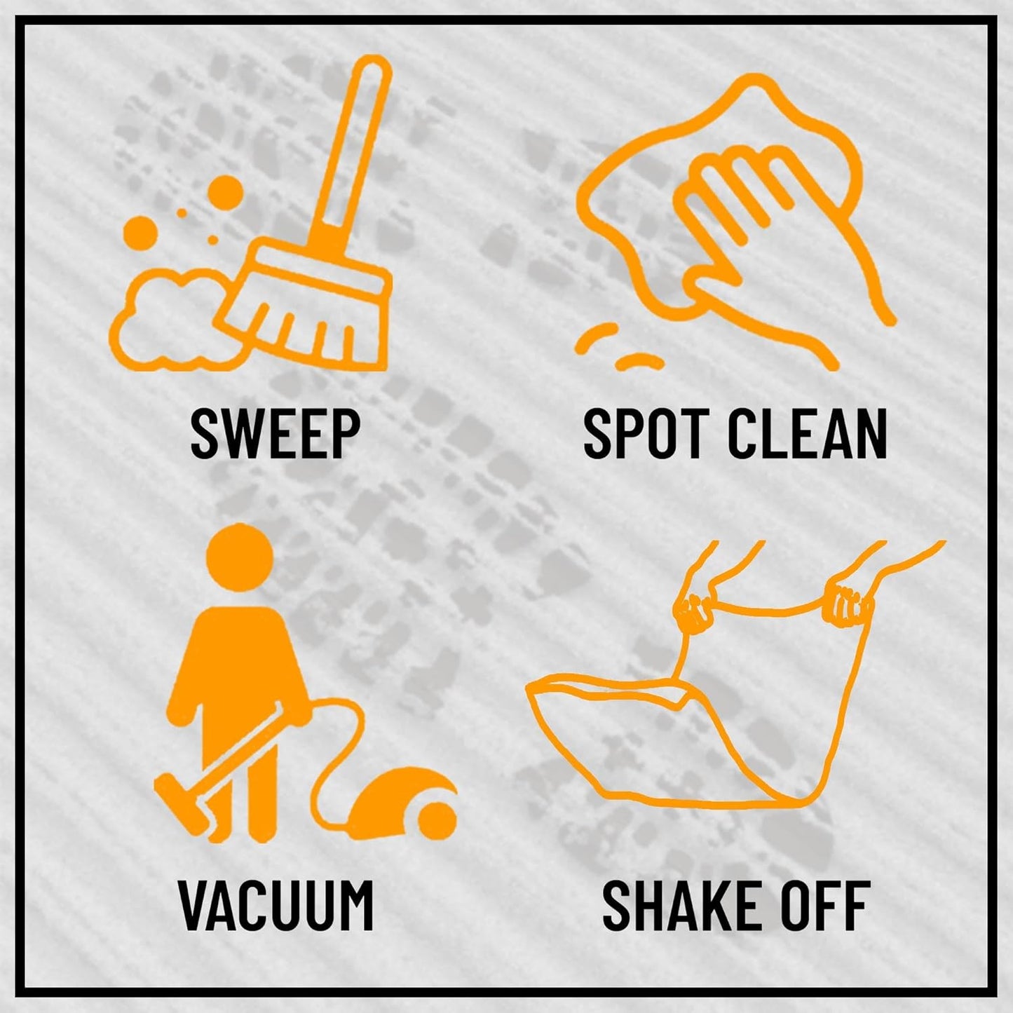 Ottomanson 2'7" x 36' Hallway Runner with Scraper Pile - Extra Durable Non-Slip Rug Mat for Indoor & Outdoor Use - Ideal for Kitchen, Entryway & Garage - High-Traffic Carpet, Black