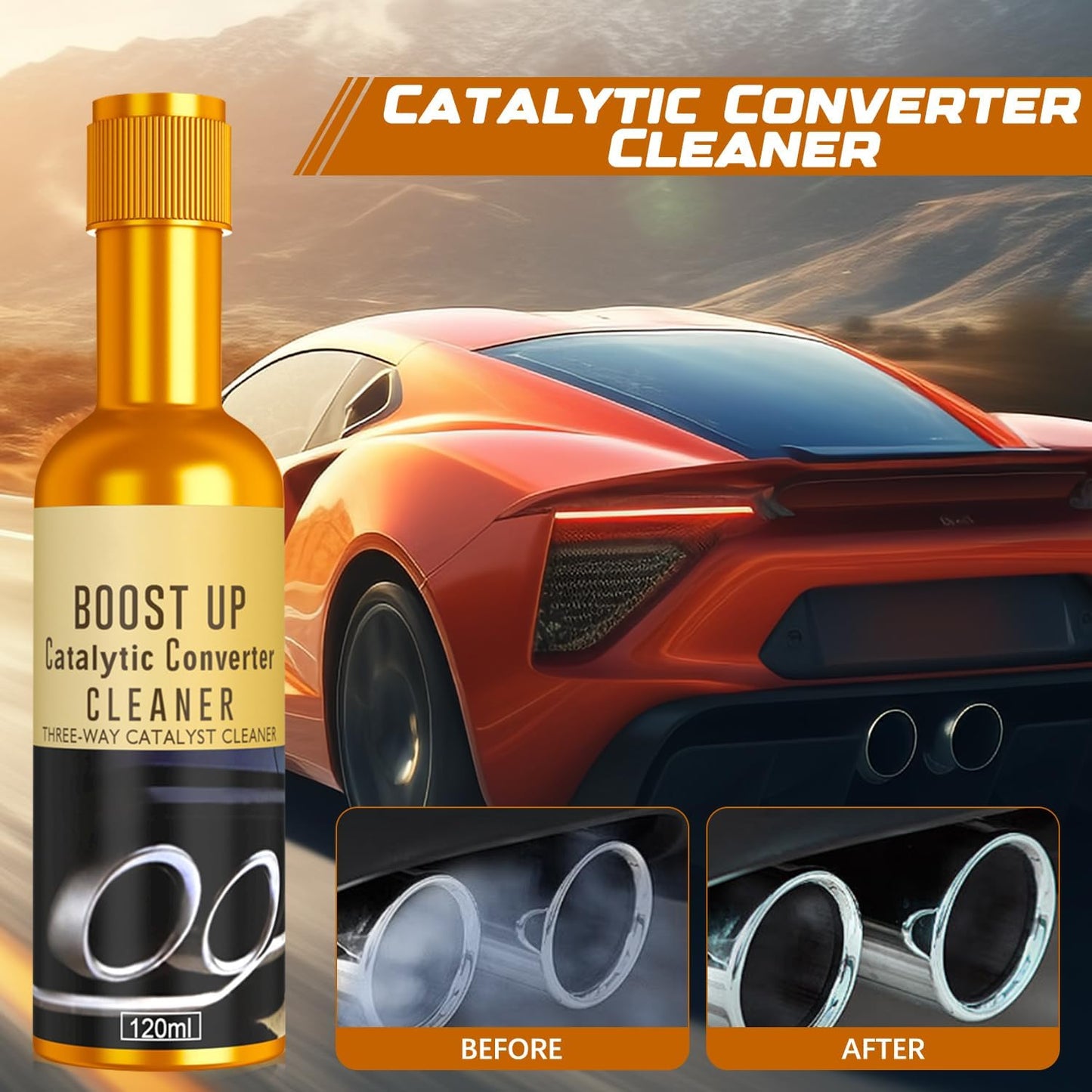 3Pcs Catalytic Converter Cleaner,Catalytic Converter Cleaner Kit,Auto Parts Engine,Exhaust System Pipe Carbon Removal Cleaner Treatment Additive Oil,Fuel System Treatment Oil Additive