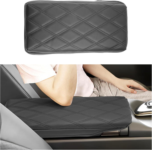 SXCY for 2023 2024 2025 Toyota Crown Armrest Cover Pad for Toyota Crown Accessories 2023-2025 Crown Signia Center Console Cover Cushion 2025 Crown Middle Console Cover (Add-Pad w/Argyle&Black Line)