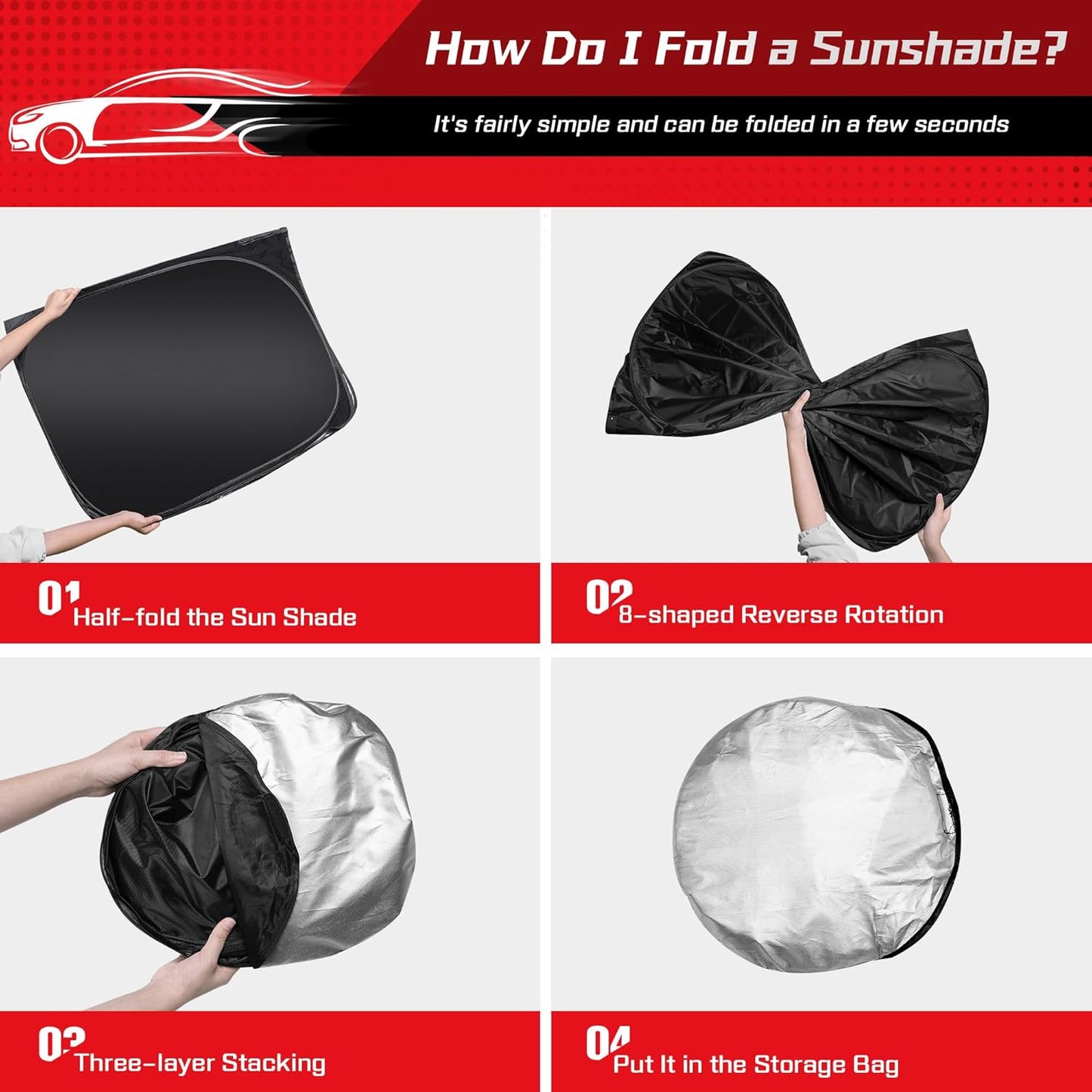ARISMOTOR Windshield Sun Shade for Ni-ssan Armada 2017-2024, Custom Fit Foldable Front Window Sunshade Sun Visor Protector, Block UV Rays Keep Your Car Cooler