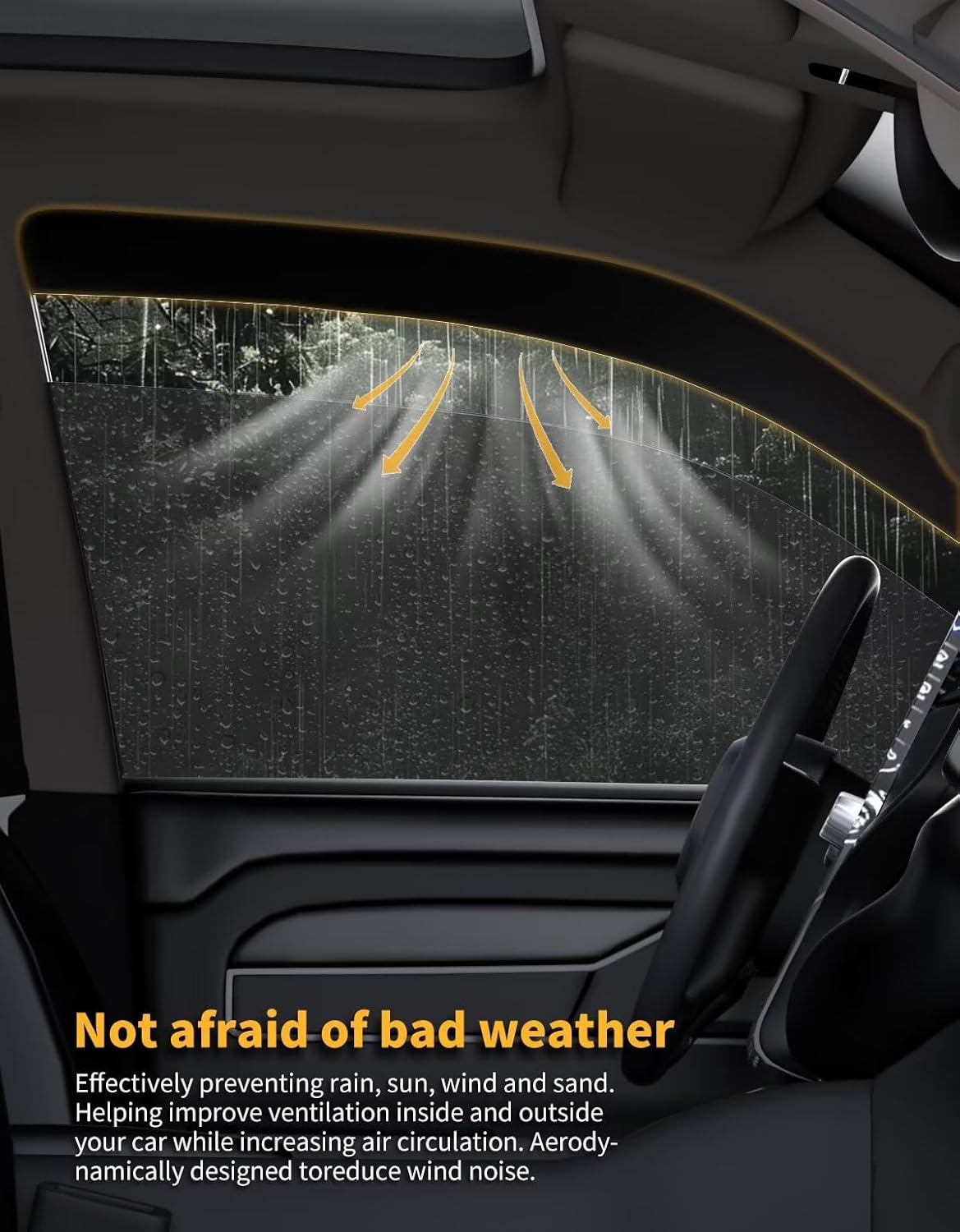 in-Channel Window Rain Guards Fit for Truck Toyota Tacoma 2016-2023 Double Cab Extra Durable Window Visors Window Deflectors Vent Visors Vent Shades Car Accessories-4 pcs 2-Q05