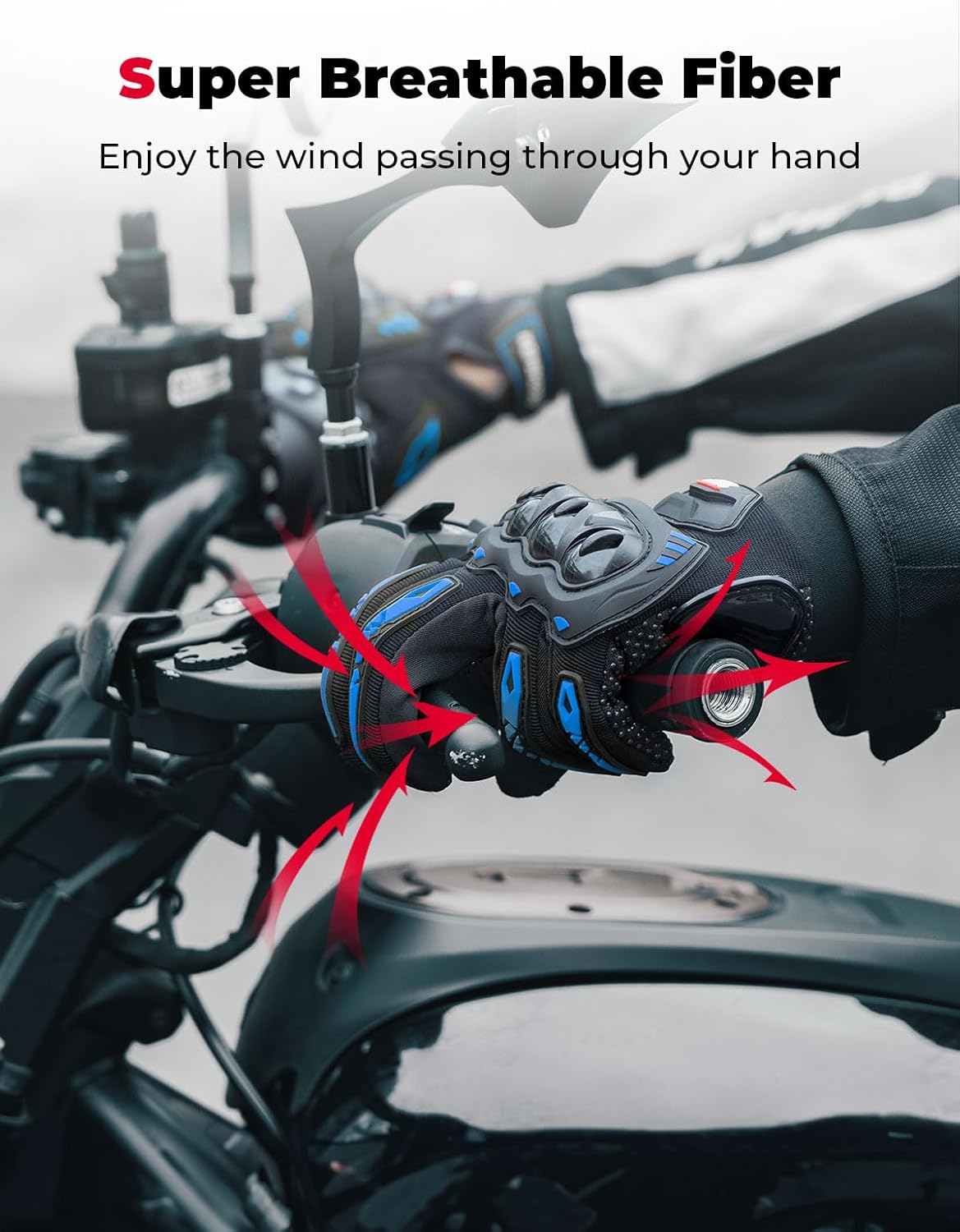 KEMIMOTO Motorcycle Gloves for Men/Women, Touchscreen Dirt Bike Gloves with Shell, Anti-Slip for Motorbike, Riding, Racing, Cycling, Dirt Bike, ATV, UTV, Motocross, BMX, Hiking