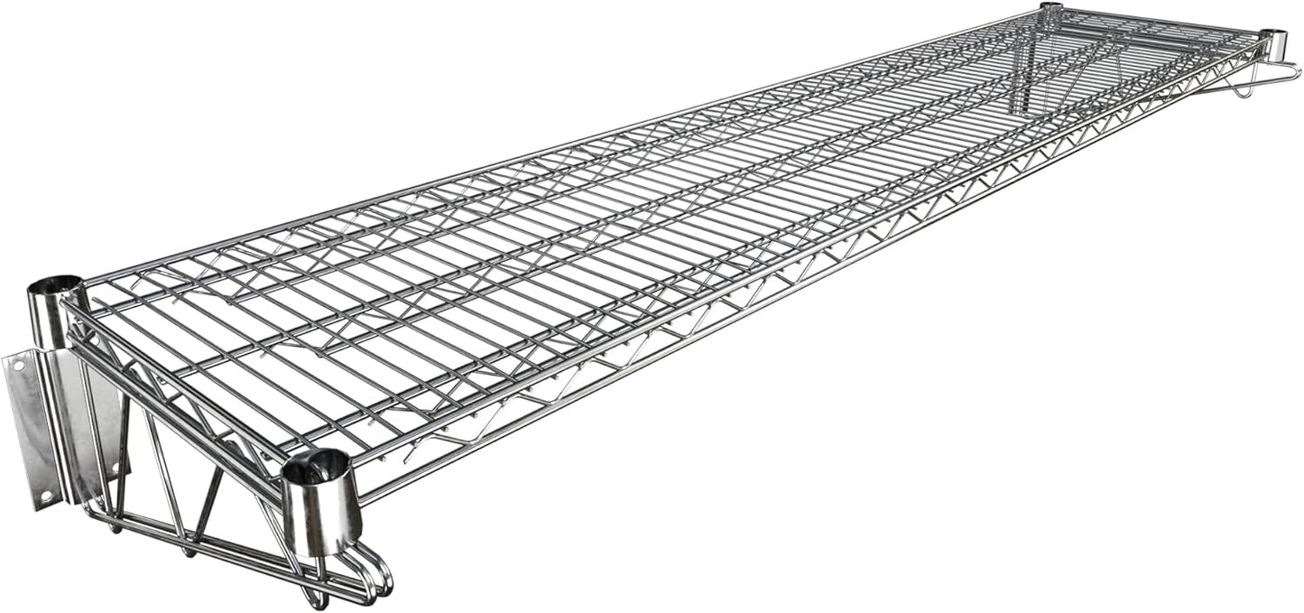 14" x 60" Chrome Wire Wall Mount Shelf