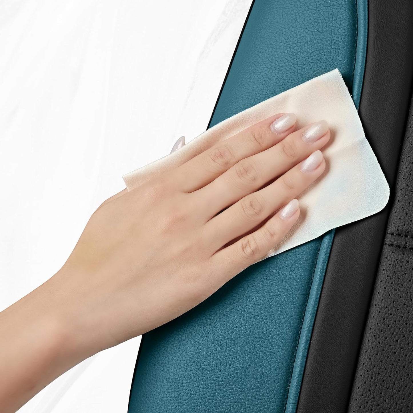 Road Comforts Leather Seat Covers, Breathable Car Seat Covers Front Seat for Men,Airbag Compatible, Automotive Seat Covers Set Universal Fit Most Cars,Vans,Truck,SUV