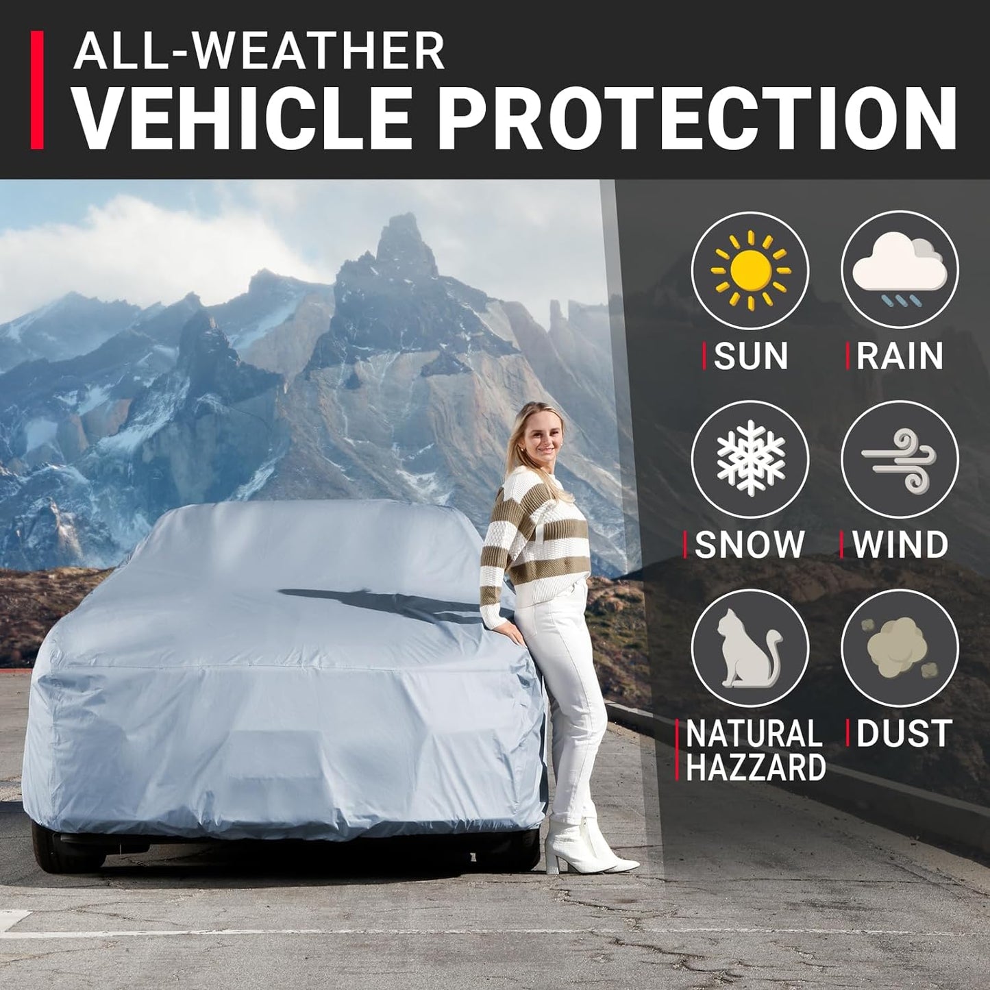 iCarCover Premium Car Cover for 1965-1969 Porsche 912 Heavy Duty Waterproof All Weather Automobiles Custom Fit Indoor Outdoor UV Snow Protection Covers with Straps and Bag