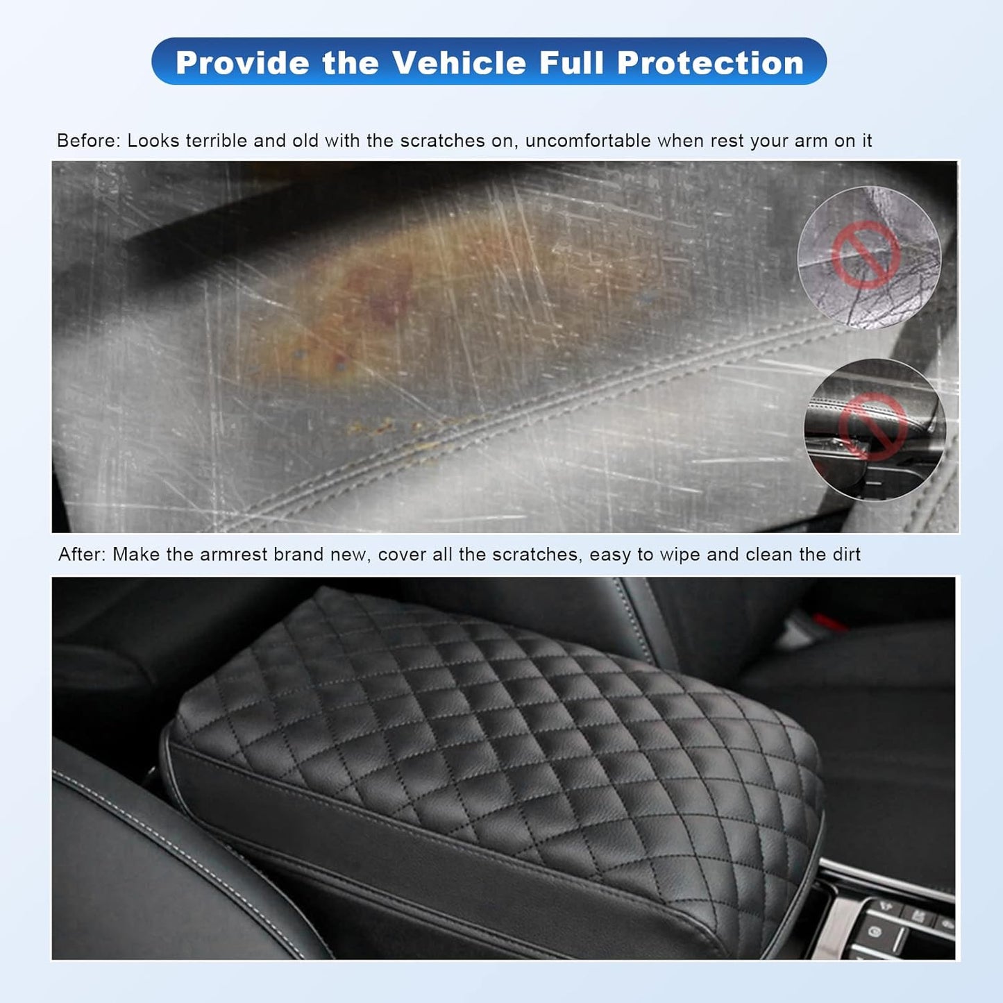 CDEFG Sorento Center Console Cover: Armrest Cover Center Console Pad for 2021 2022 Sorento Car Interior Accessories Arm Rest Protective Cover Scratch Resistance