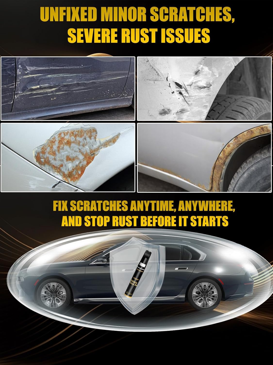 Champagne Silver(KAY) Touch Up Paint Compatible with Nissan, Exact Match Car Paint Pen Automotive Scratch Repair Remover Kit Quick & Easy Solution for Vehile Chips and Nicks