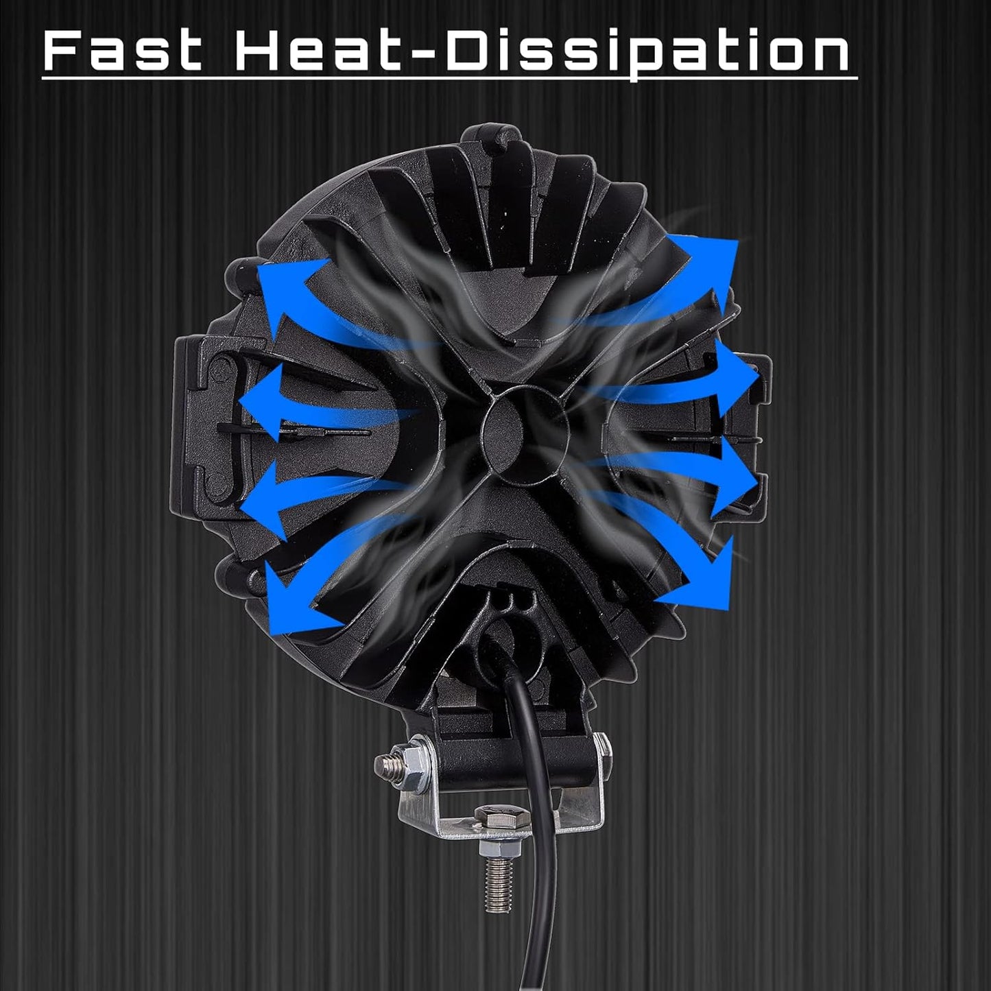 Round LED Off Road Lights 210W 21000lm, Trucks Tractor LED Work Lights, LED Light Pods Offroad Auxiliary Driving Fog Lights Snowmobile Golf Cart ATV UTV RV Plower, 4PCS