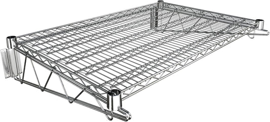 24" x 36" Chrome Wire Wall Mount Shelf