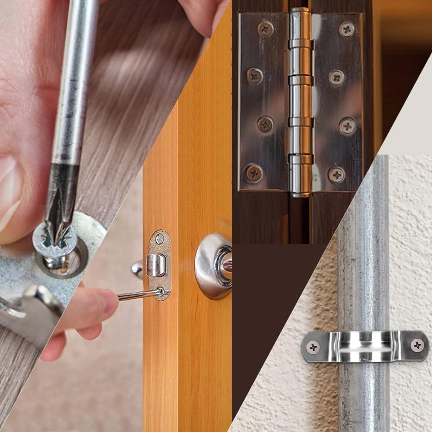 #7 x 3/4" Wood Screw 100Pcs 18-8 (304) Stainless Steel Screws Flat Head Phillips Fast Self Tapping Drywall Screws by SG TZH