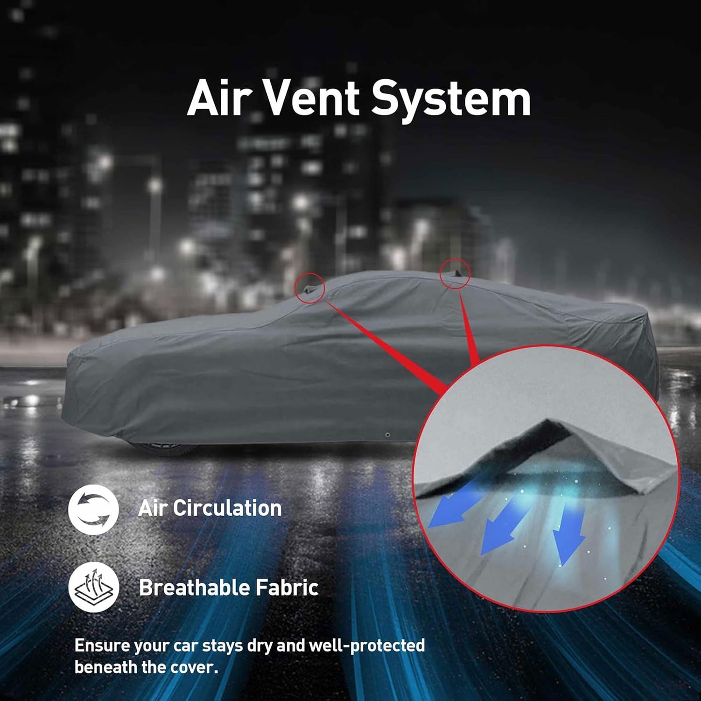 DaShield Ultimum Series Cadillac STS 2005-2011 Sedan All Weather Protection Semi Custom Fit Dust, Sun, Snow, Rain Protection Indoor Outdoor