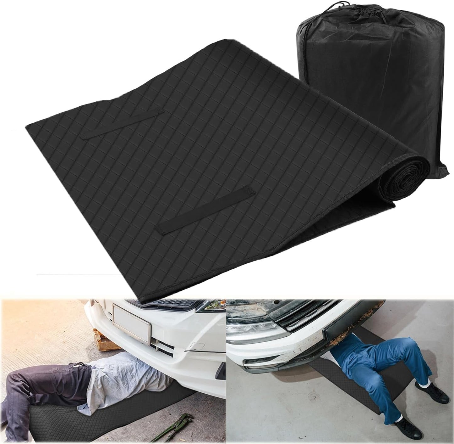 Magical Rolling Creeper Mat,Under Car Repair Mat, 60x28 Inch Portable Creeper Rolling Pad with Storage Bag,Car Repair Garage Mat for Low Clearance, Auto Repairing Tool for Working On The Ground