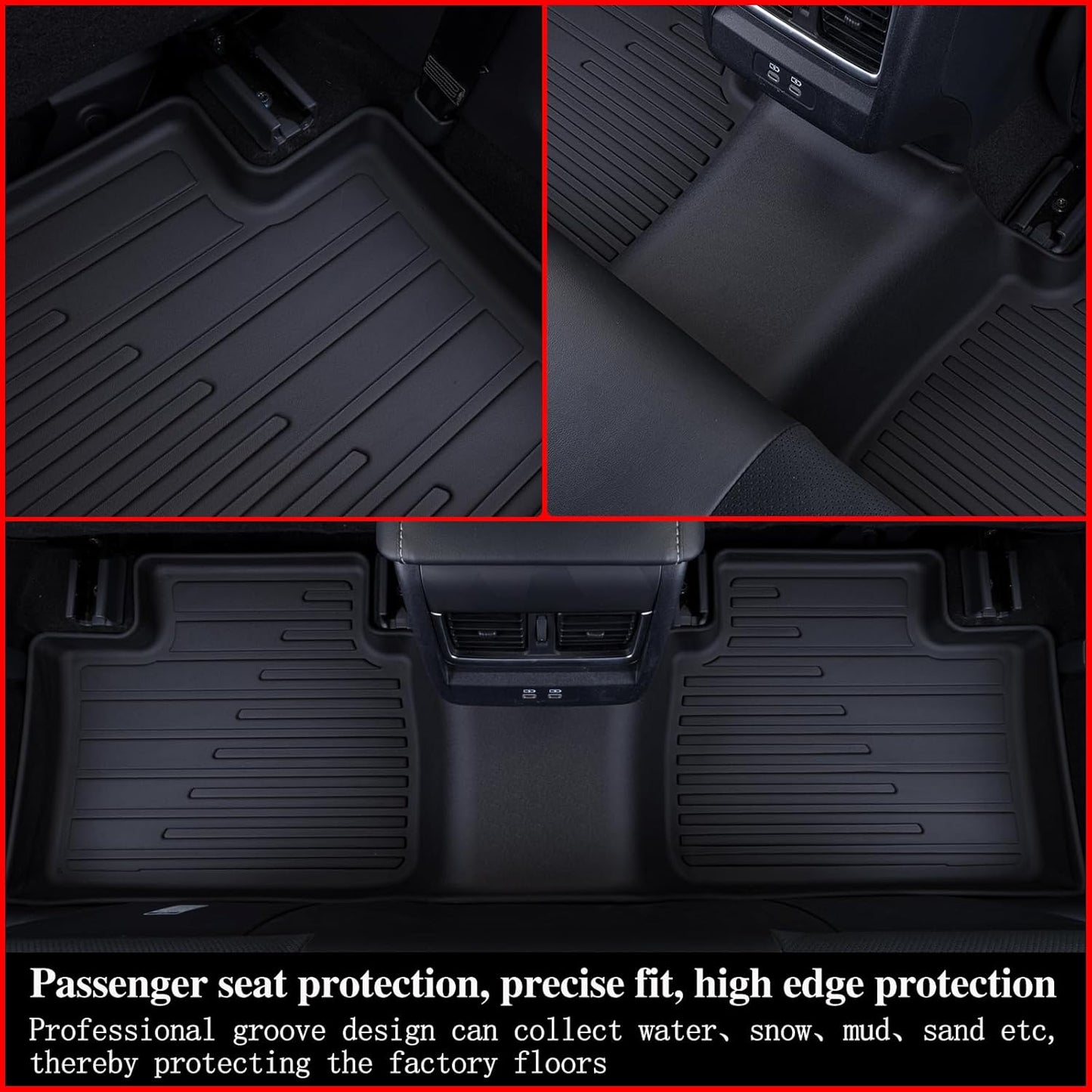 Floor Mat for Nissan Armada Infiniti QX80 2025 (Only for 8 Seats) TPE All Weather Protection Car Floor Liners Accessories