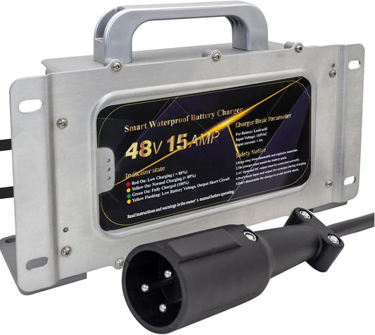 48V 15AMP Club Car Waterproof Battery Charger for 48 Volt Golf Carts