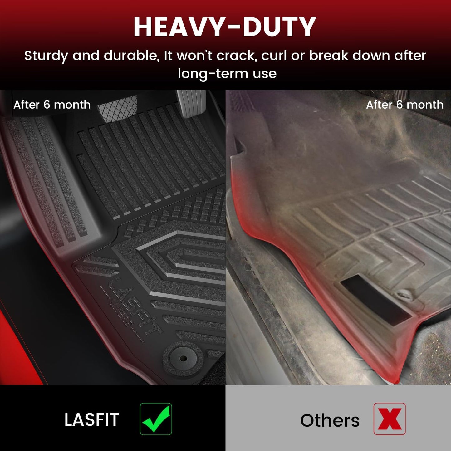 LASFIT Floor Mats & Cargo Liner for Chevrolet Chevy Equinox/GMC Terrain 2018-2024 (Not for Equinox EV 2024-2025), All Weather TPE Custom Fit Floor Mats, Car Mats Full Set for Equinox/Terrain, 4PCS