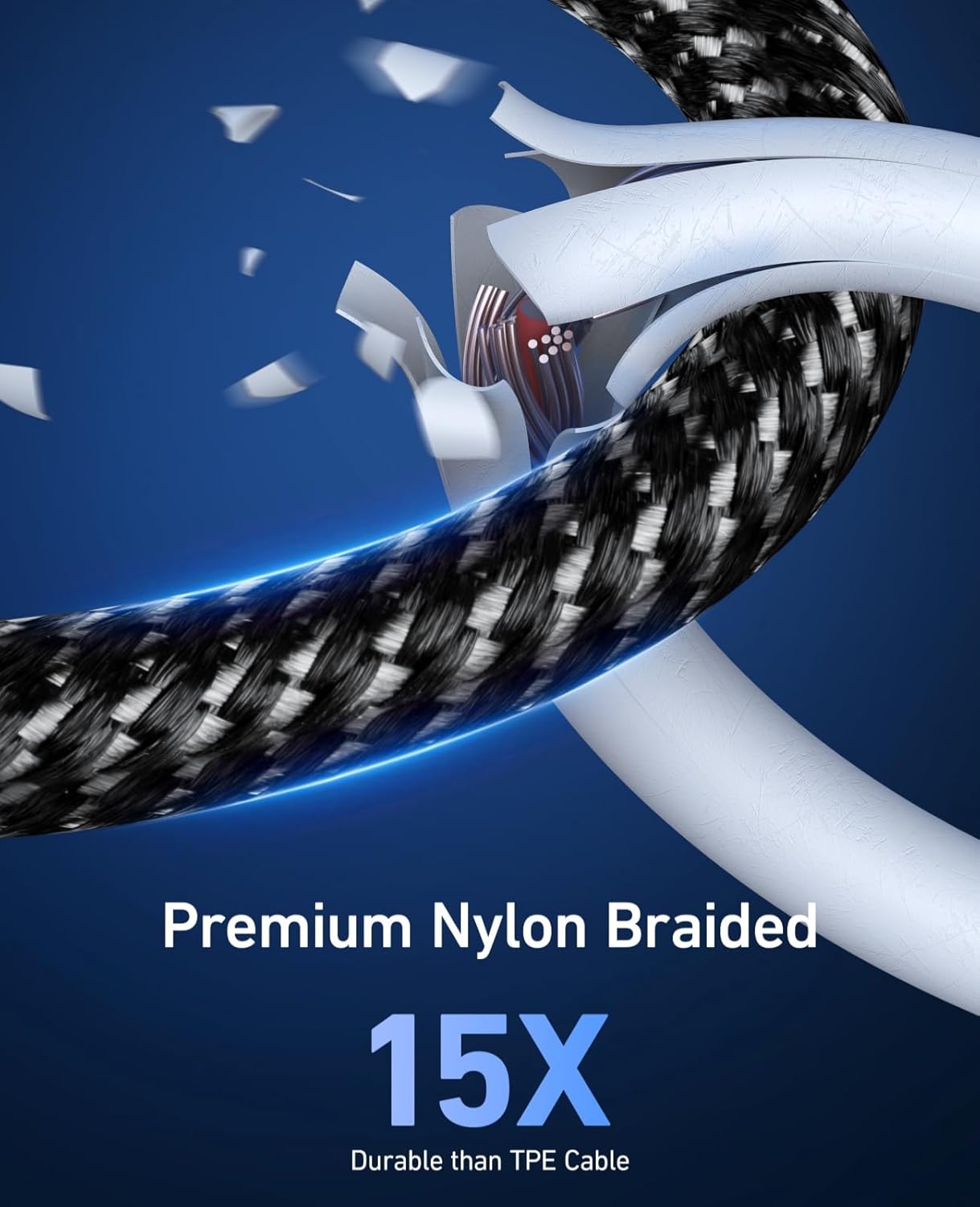 Dasku iPhone Charger Fast Charging, 6 Foot MFi Certified Lightning Cable Braided USB iPhone Charging Cord Compatible with iPhone 14/13/12/11/Pro Max/X/Xs Max/Xr/8 Plus/7 Plus/6/6 Plus/iPad mini/Air