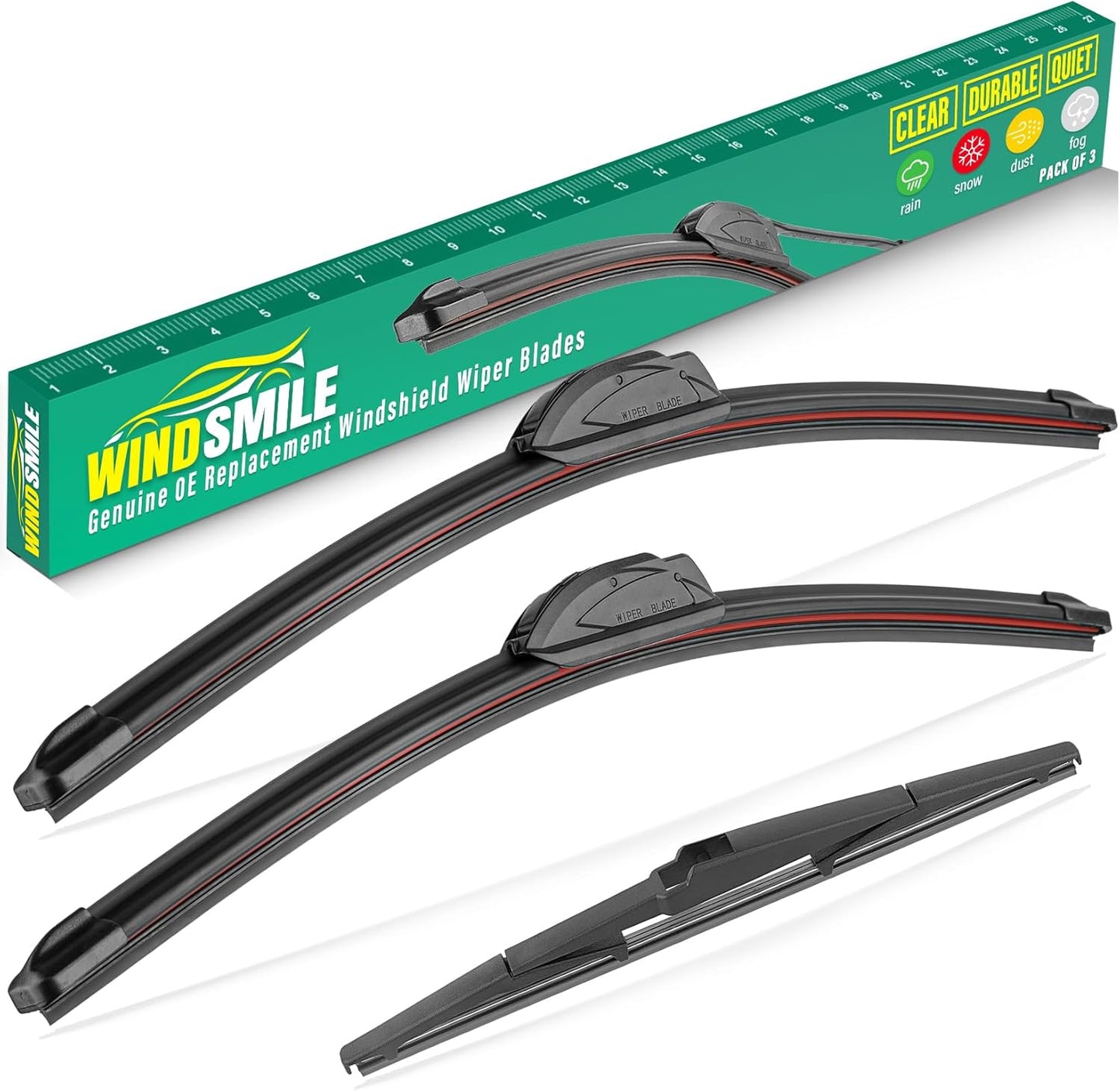 22" 21" 14" Windshield Wiper Blades Replacement for Lexus GX470 2003 2004 2005 2006 2007 2008 2009 GX 470 Premium All Weather Front Rear Wipers Set - OEM Quality (Pack of 3)
