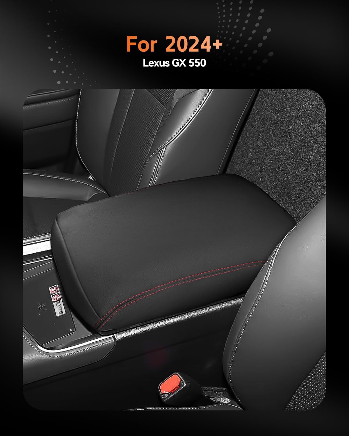 CDEFG for 2024 2025 Lexus GX 550 Center Console Cover Armrest Box Cover for GX550 (Premium, Premium Plus, Luxury, Luxury Plus, Overtrail, Overtrail Plus) Accessories Console Arm Rest Protector
