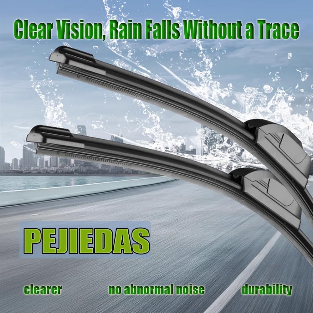 OEM Quality Front Wiper Blades, Replacement for 2005-2021 Honda Odyssey,2006-2009 Honda Civic,2009-2015 Toyota Venza, OE Original Style (26 Inch + 22 Inch Front Wiper Blades)