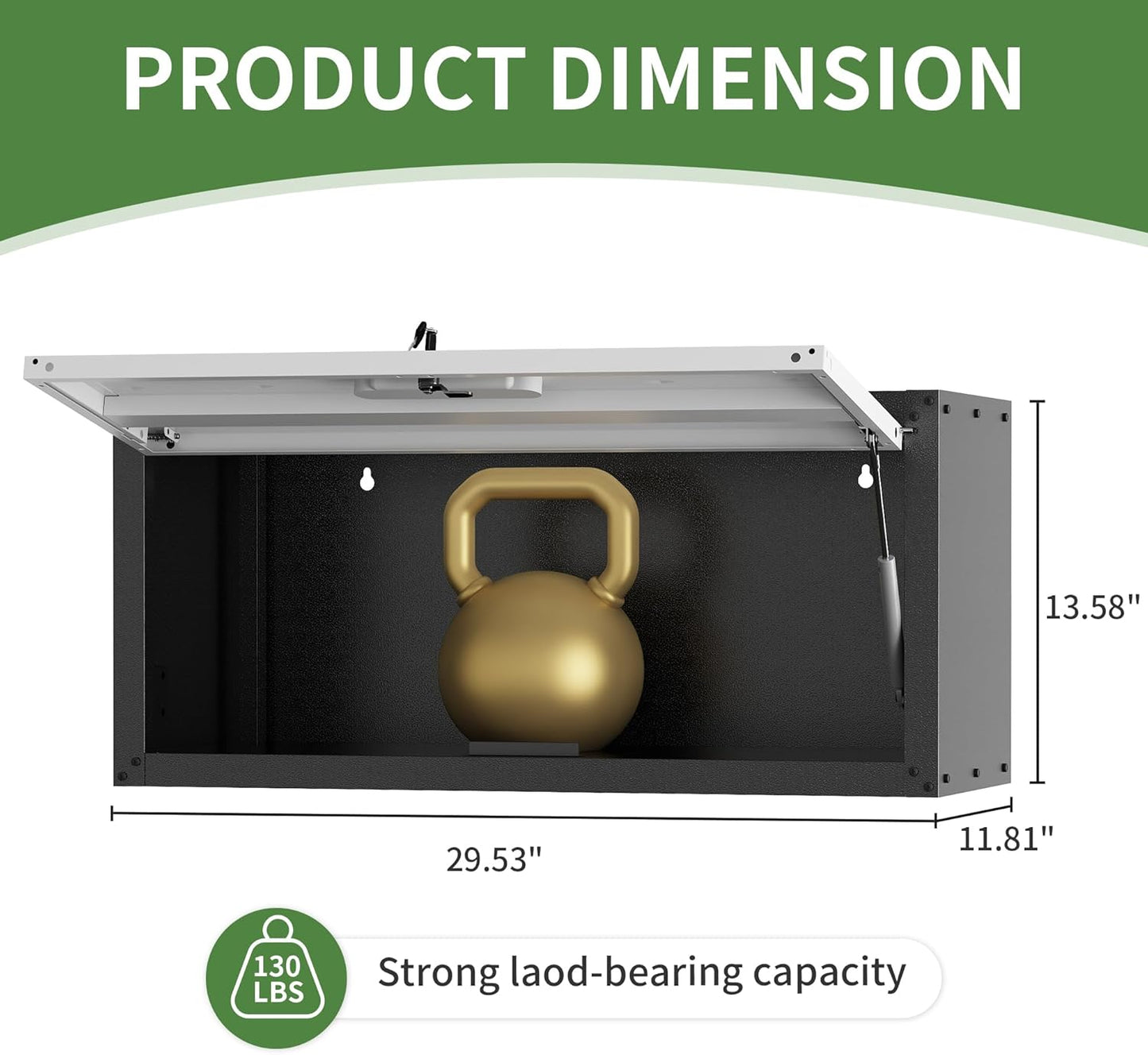 Garage Wall Cabinet,Metal Wall Cabinet with Doors and Adjustable Shelves,Steel Utility Wall Mounted Tool Cabinets for Home,Office,Kitchen,Warehouse