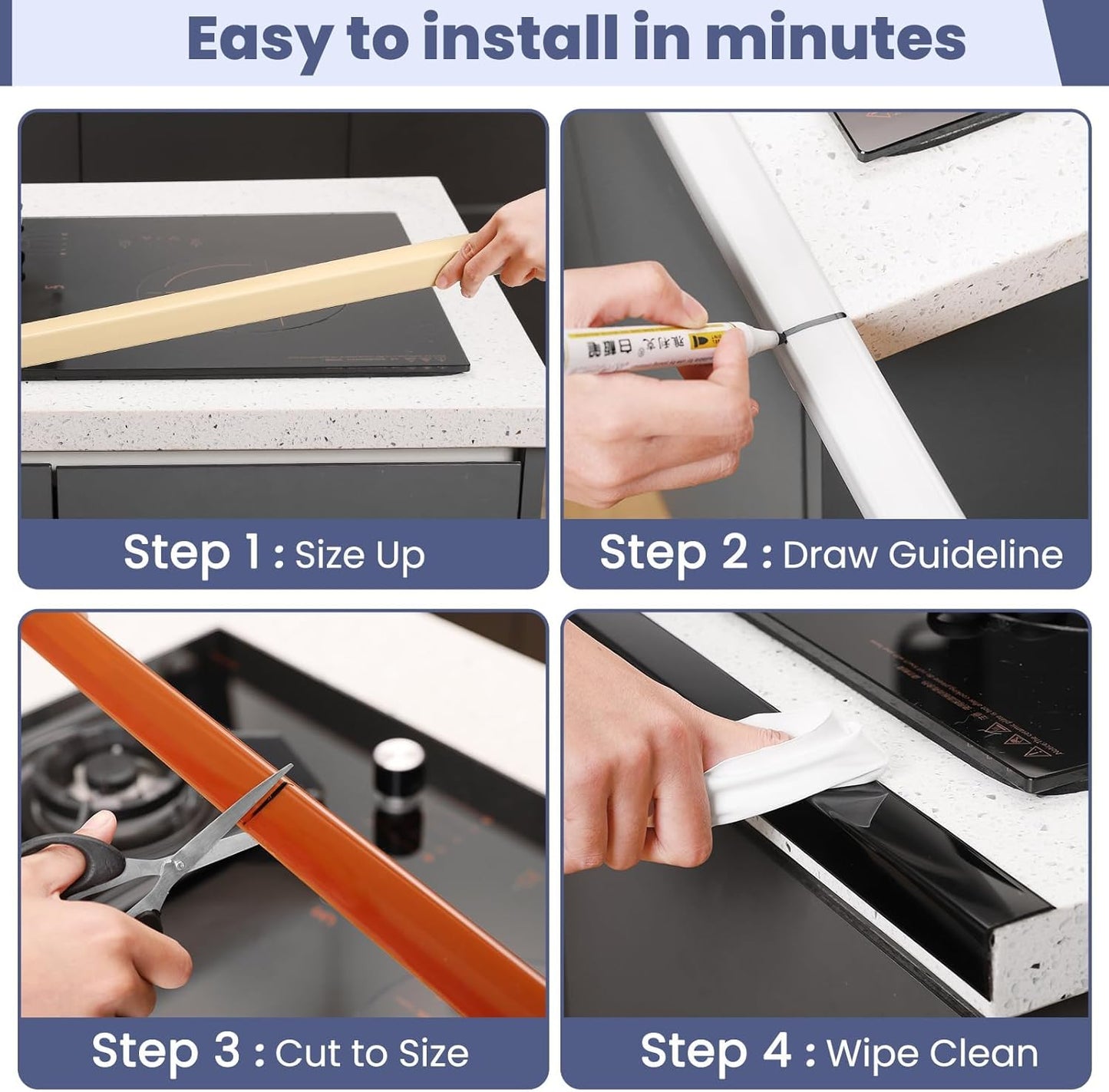 2PCS Wall Corner Protectors Guards - Self Adhesive Corner Protector & Corner Guards for Walls Edge Protection, Easy to Apply - No Tools Needed(Pure White, 47.24"x1.18")