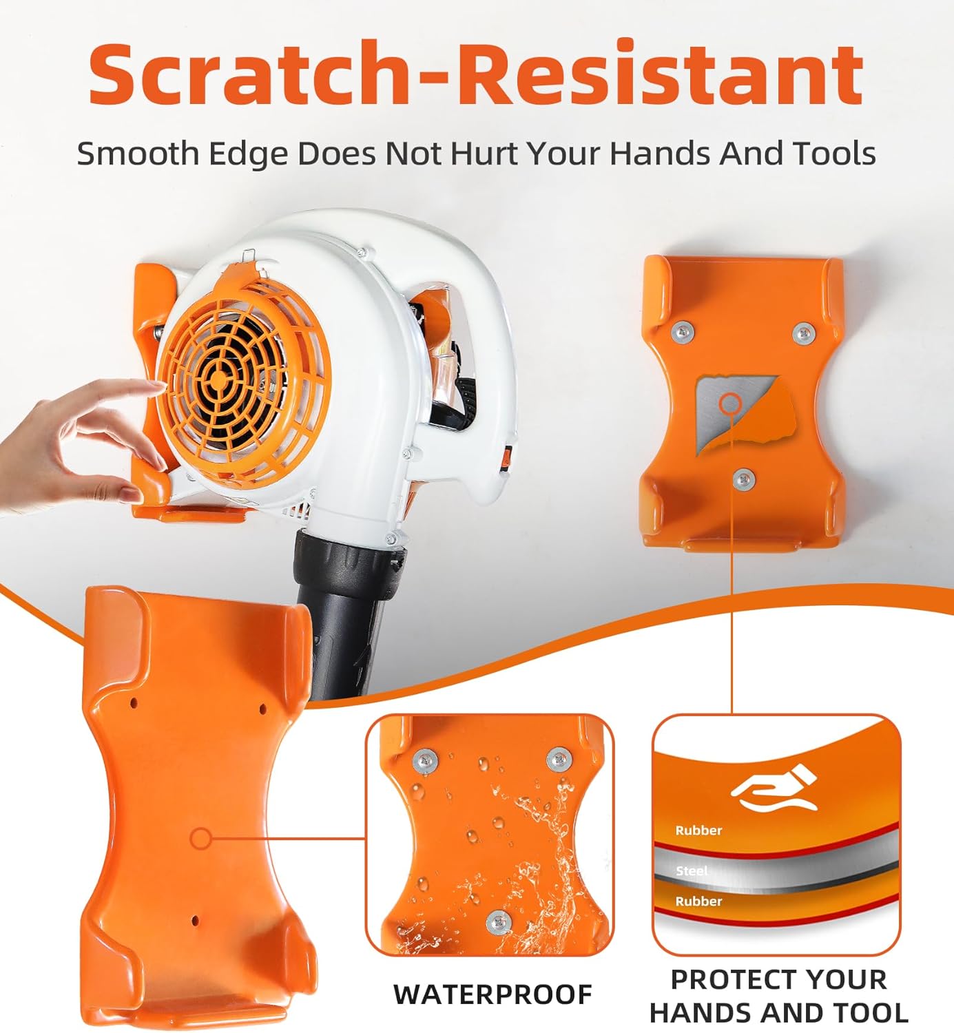 Leaf Blower Hanger, 1 Pack Handheld Blower Rack for Garage Wall, Leaf Blower Holder for Stihl BG-50, BG-56, BG-66, SH-56