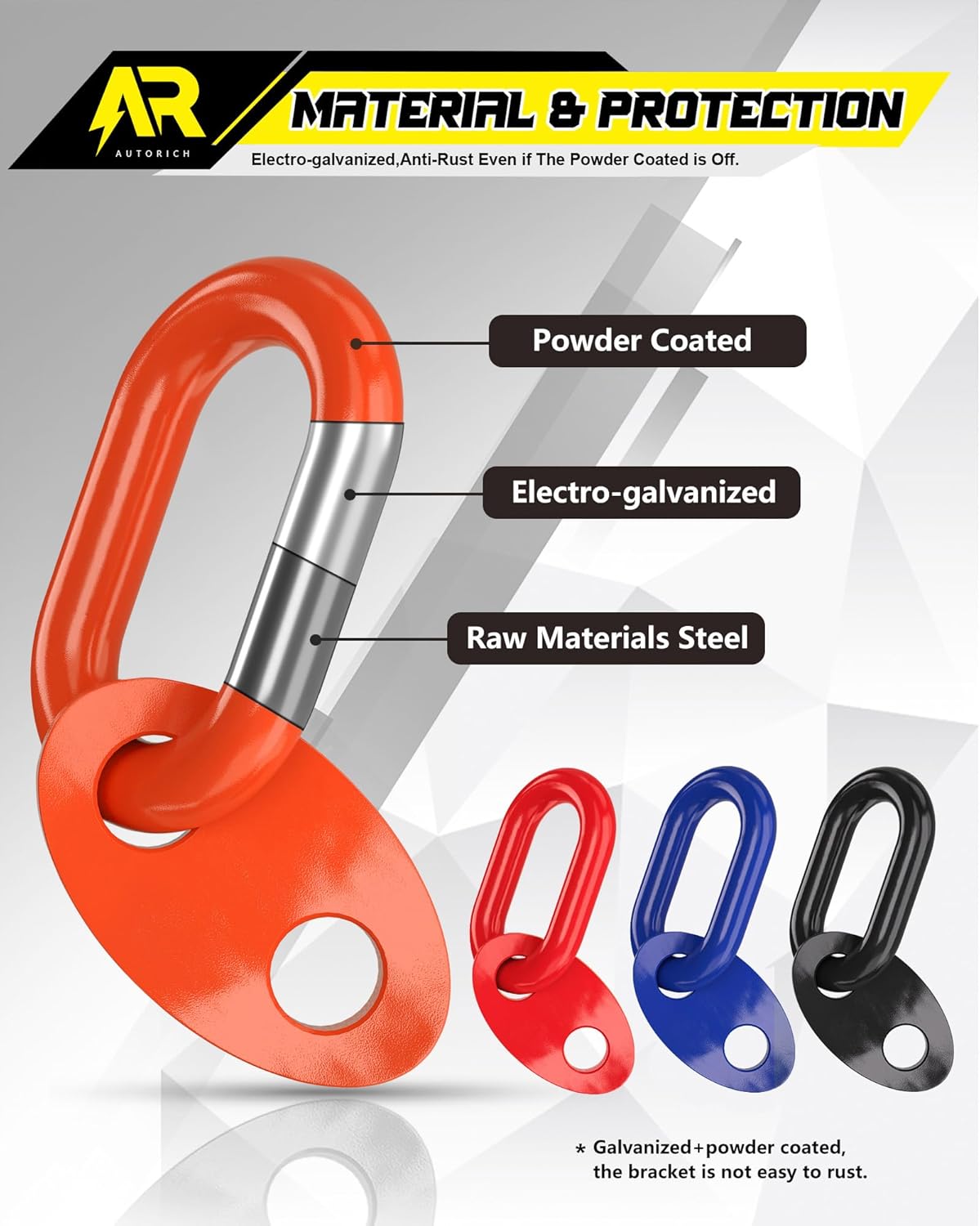 7100 Lifting Bracket Set for Engine - 4 Heavy-Duty Engine Lift Bracket 5500 Lb Capacity, Engine Support Bar for Lifting Slings and Load Levelers, Orange